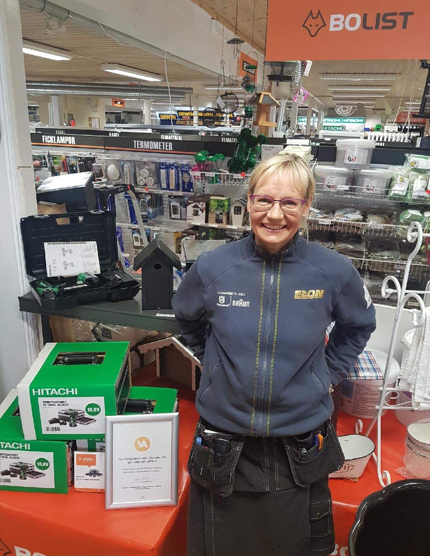 Marie-Louise Knuts på Nya Byggvaruhuset.