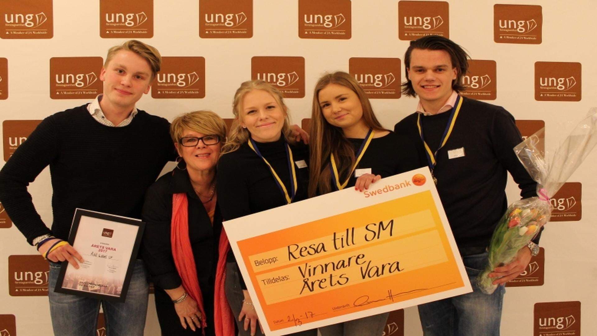 Elin Melkersson, Rickard Palm, Sara Runnstrand och Philip Idin Gislaveds Gymnasium