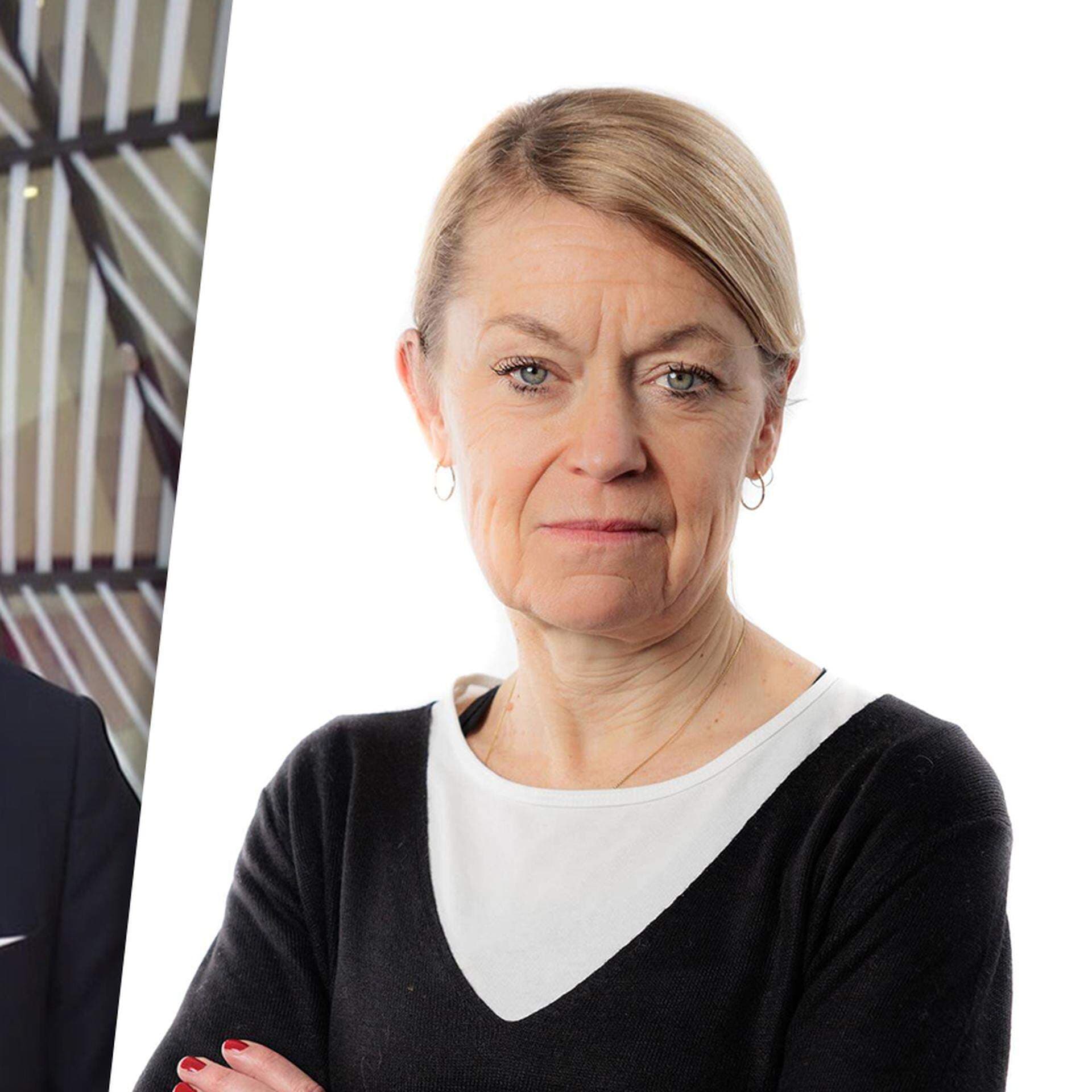 Fredrik Persson, ordförande på BusinessEurope och Charlotte Andersdotter, chef på Svenskt Näringslivs kontor i Bryssel.