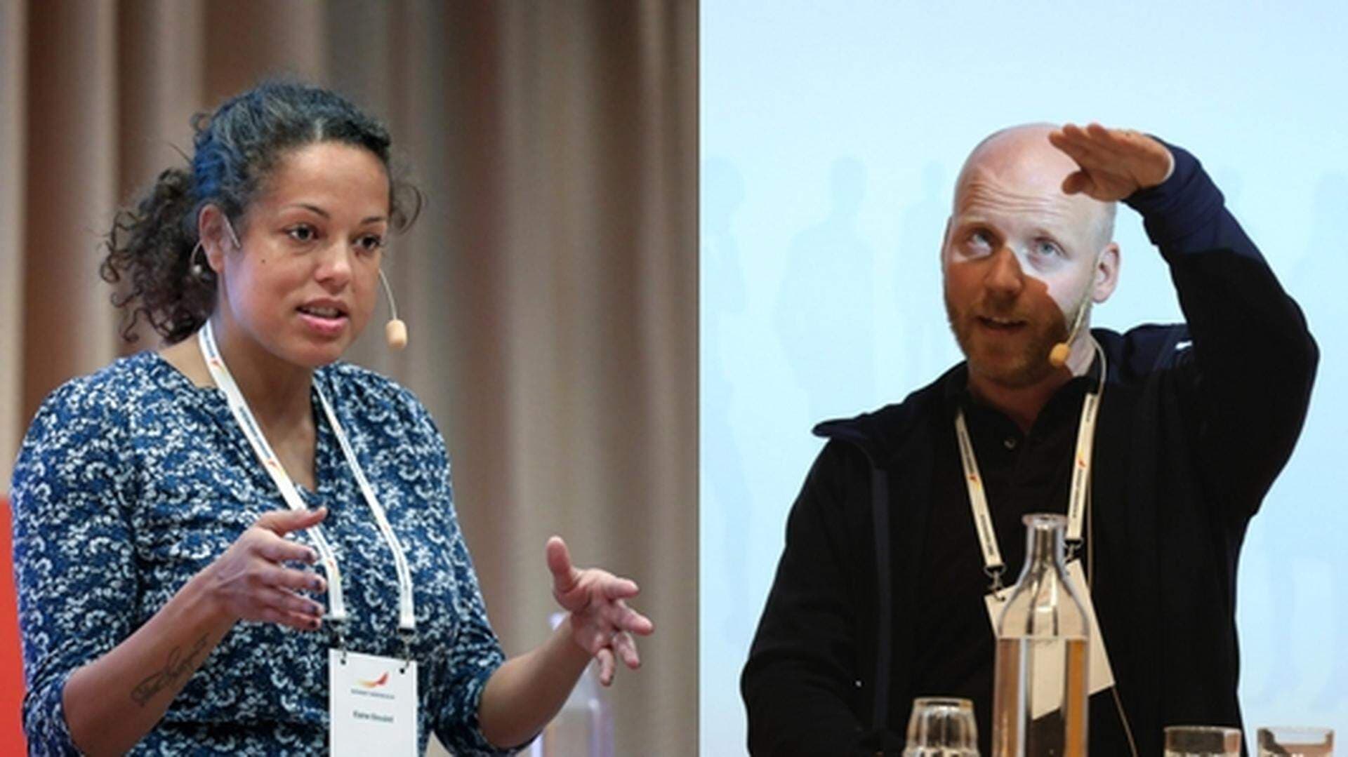 Elaine Eksvärd, retorikexpert och Arvid Hedman, ansvarig för compensation & benefits på Spotify.