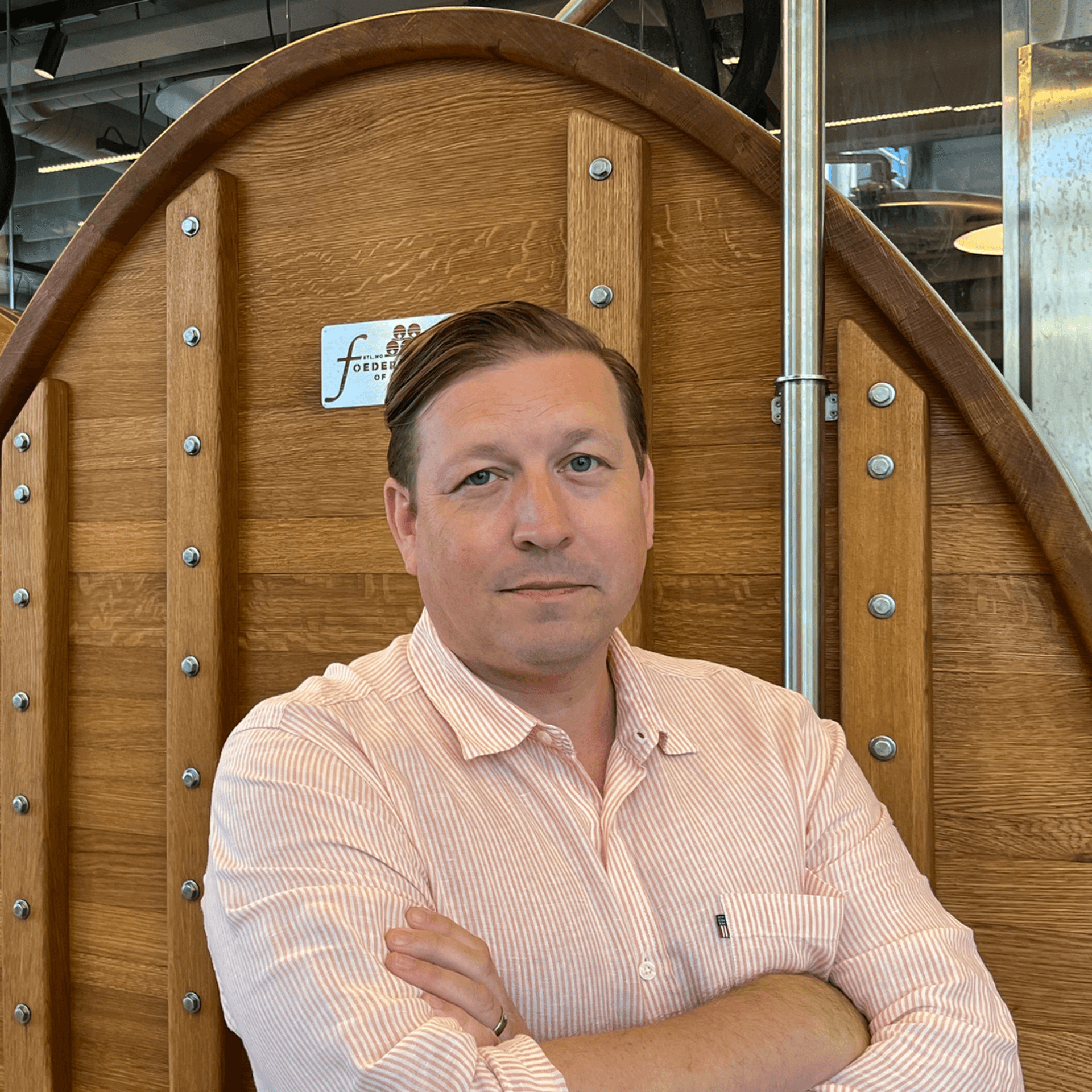 Rudolf Antoni i ett bryggeri