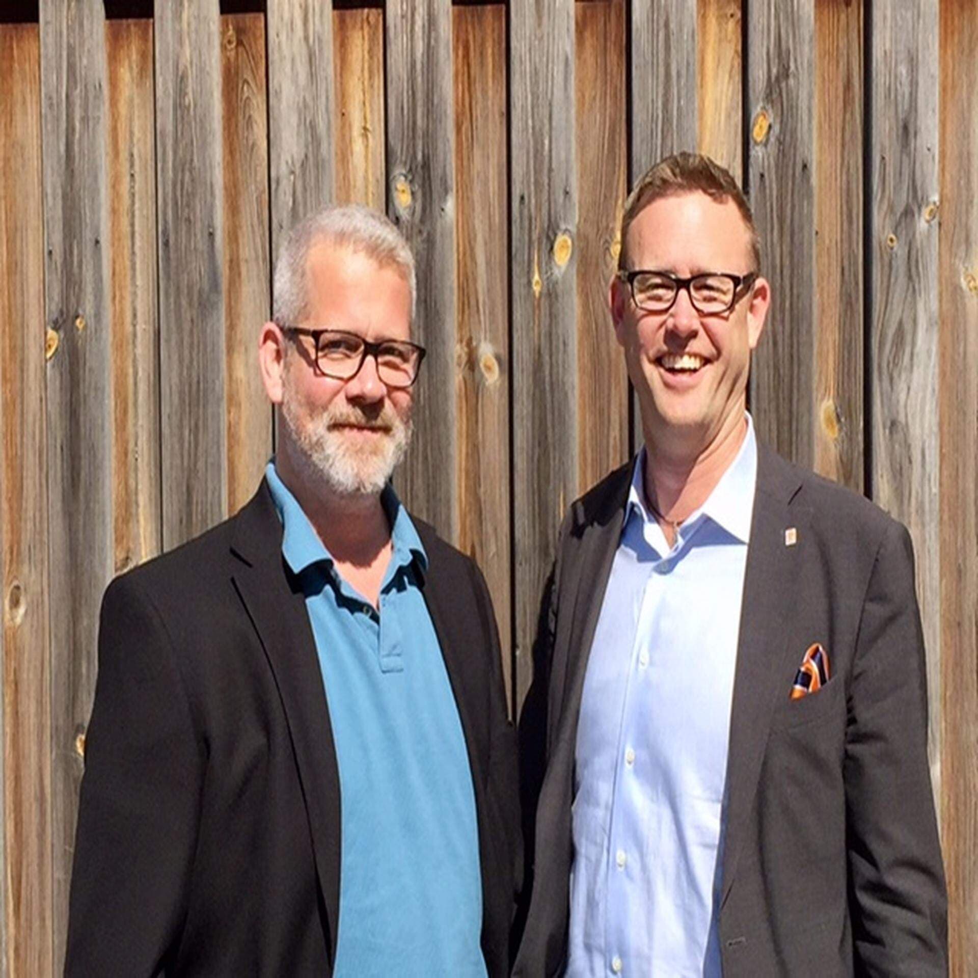 Jonas Ek, projektledrae och Sebastian Nordgren, inköpschef på Nacka kommun.