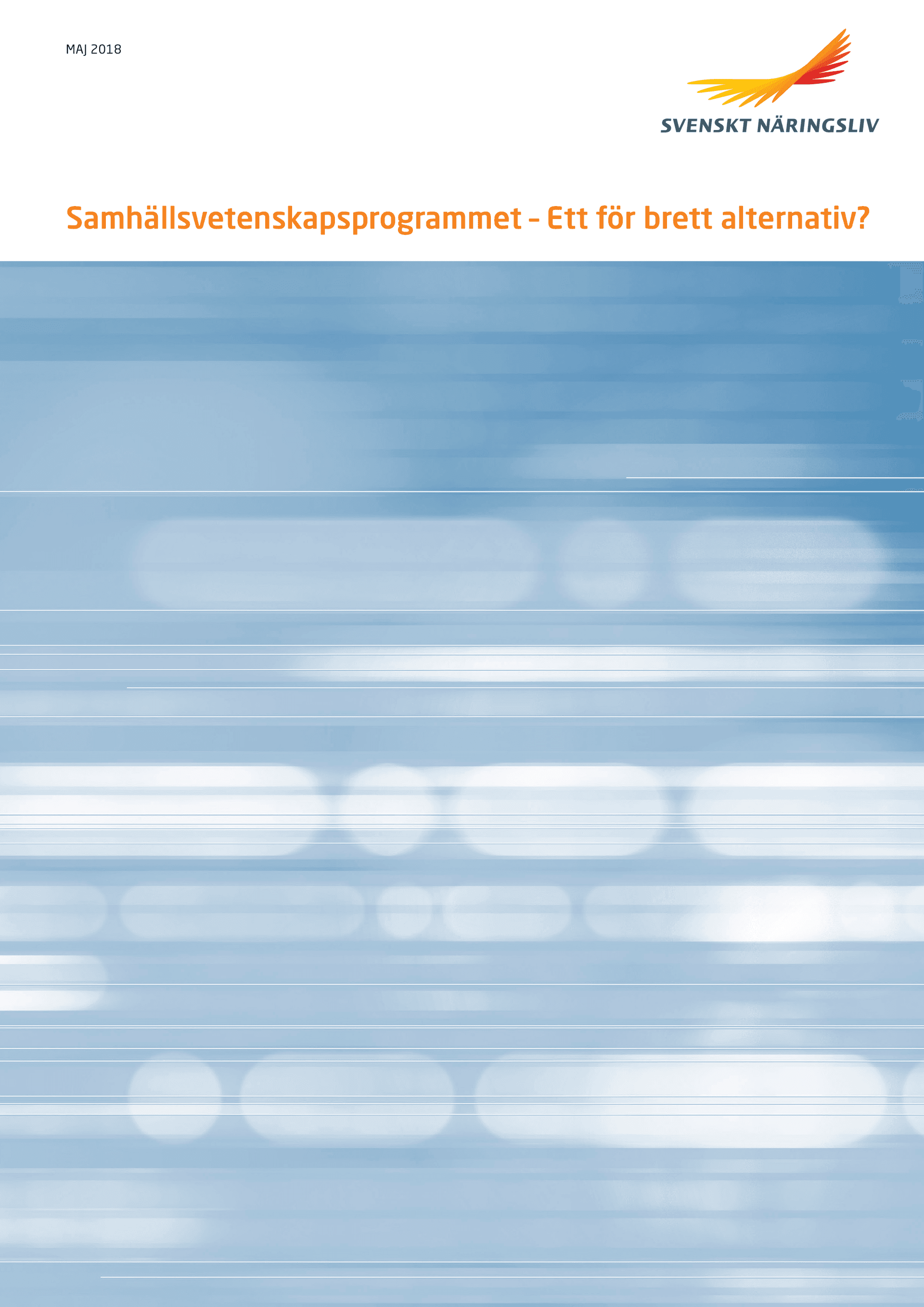 Samhällsvetenskapsprogrammet- ett for brett alternativ?
