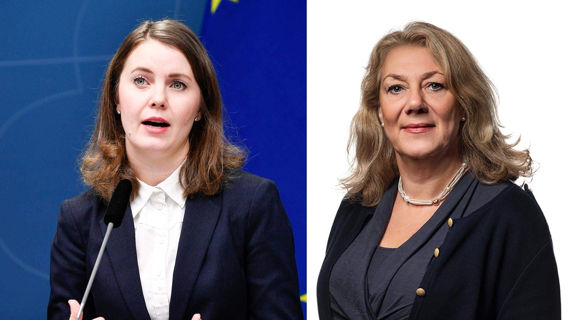Civilminister Ida Karkiainen, Ellen Hausel Heldahl, expert på offentlig upphandling på Svenskt Näringsliv.