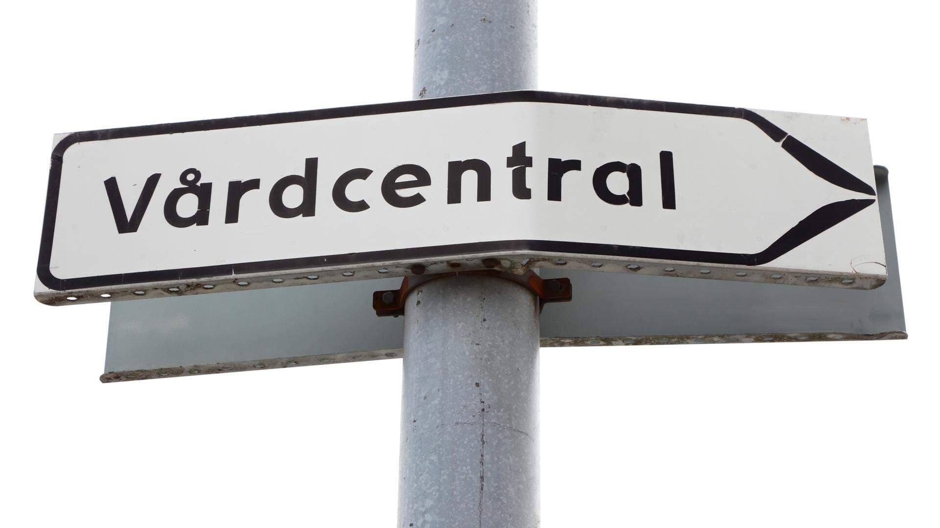 Skylt vårdcentral