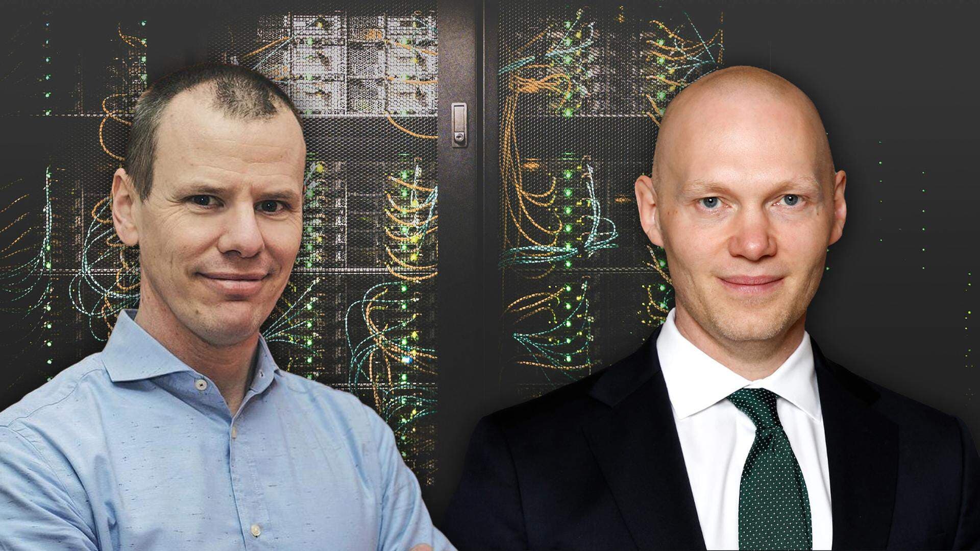 Pontus Angland, Niklas Wykman mot bakgrund av servrar