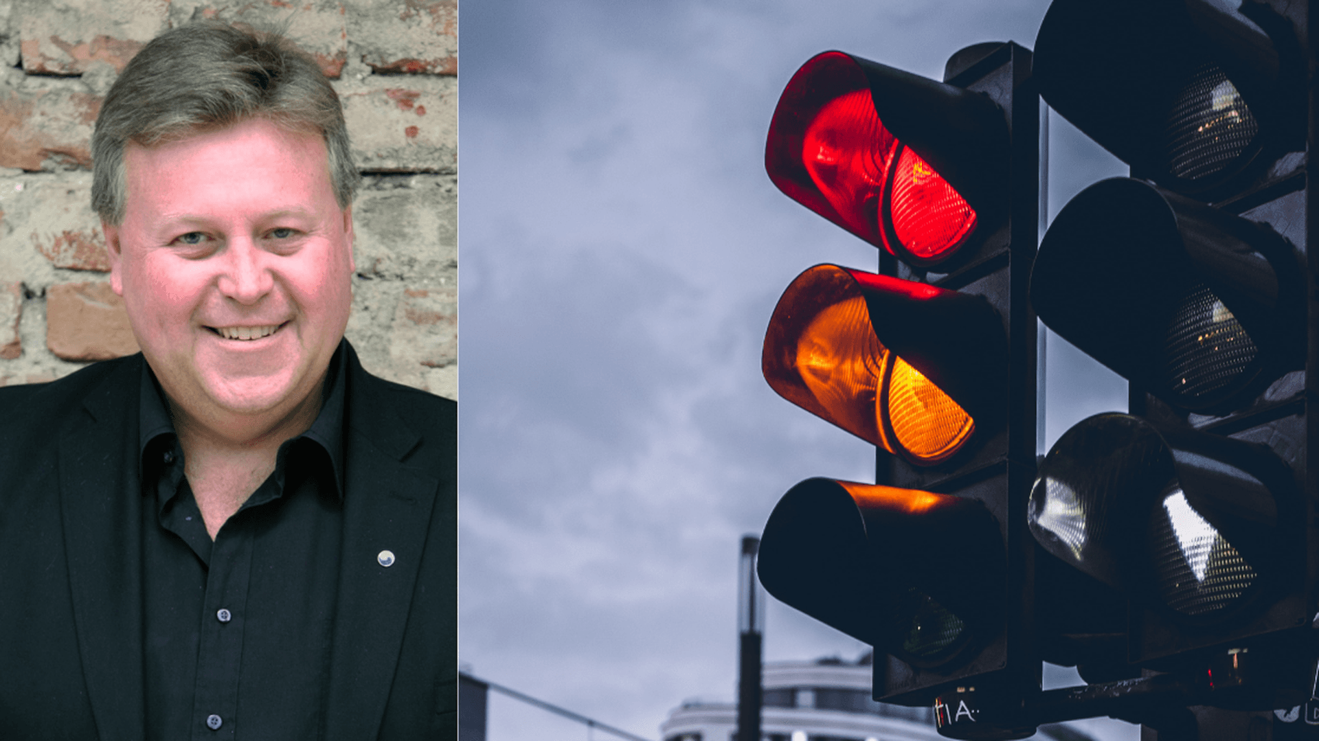 Sven-Olof Gudmundsson och trafikljus