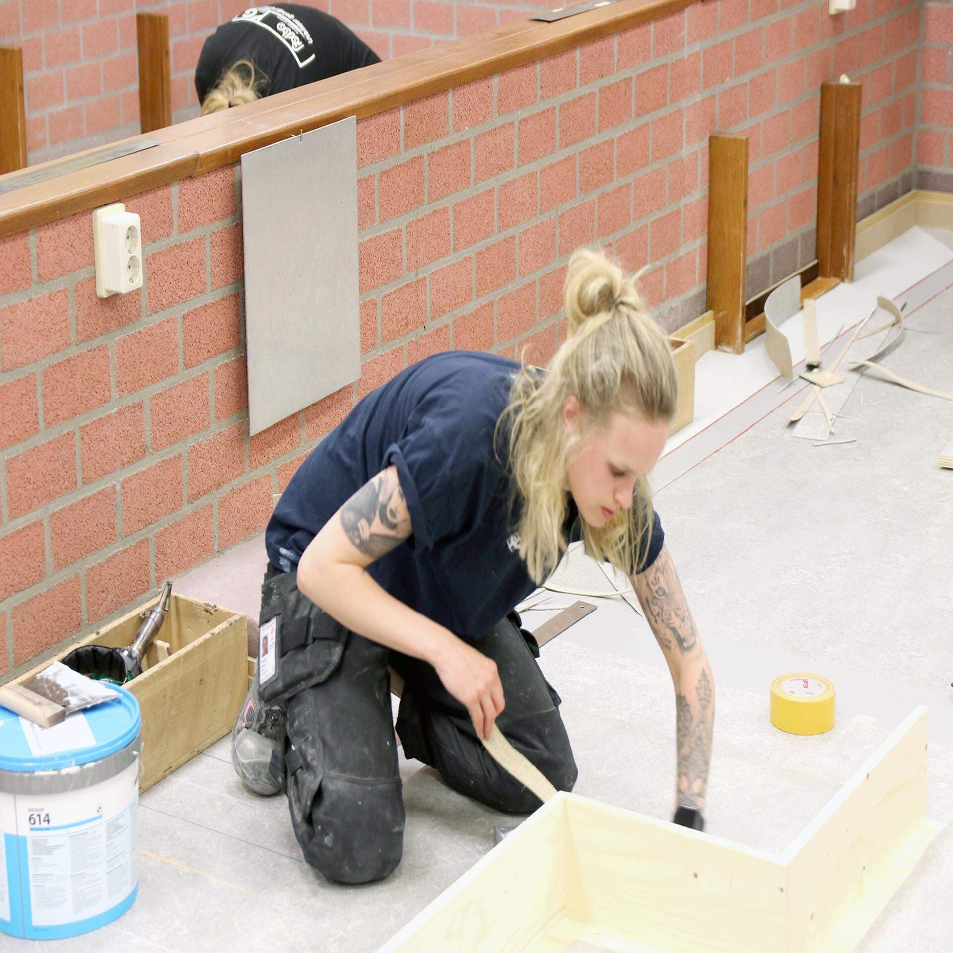 Kvinna i byggsektorn