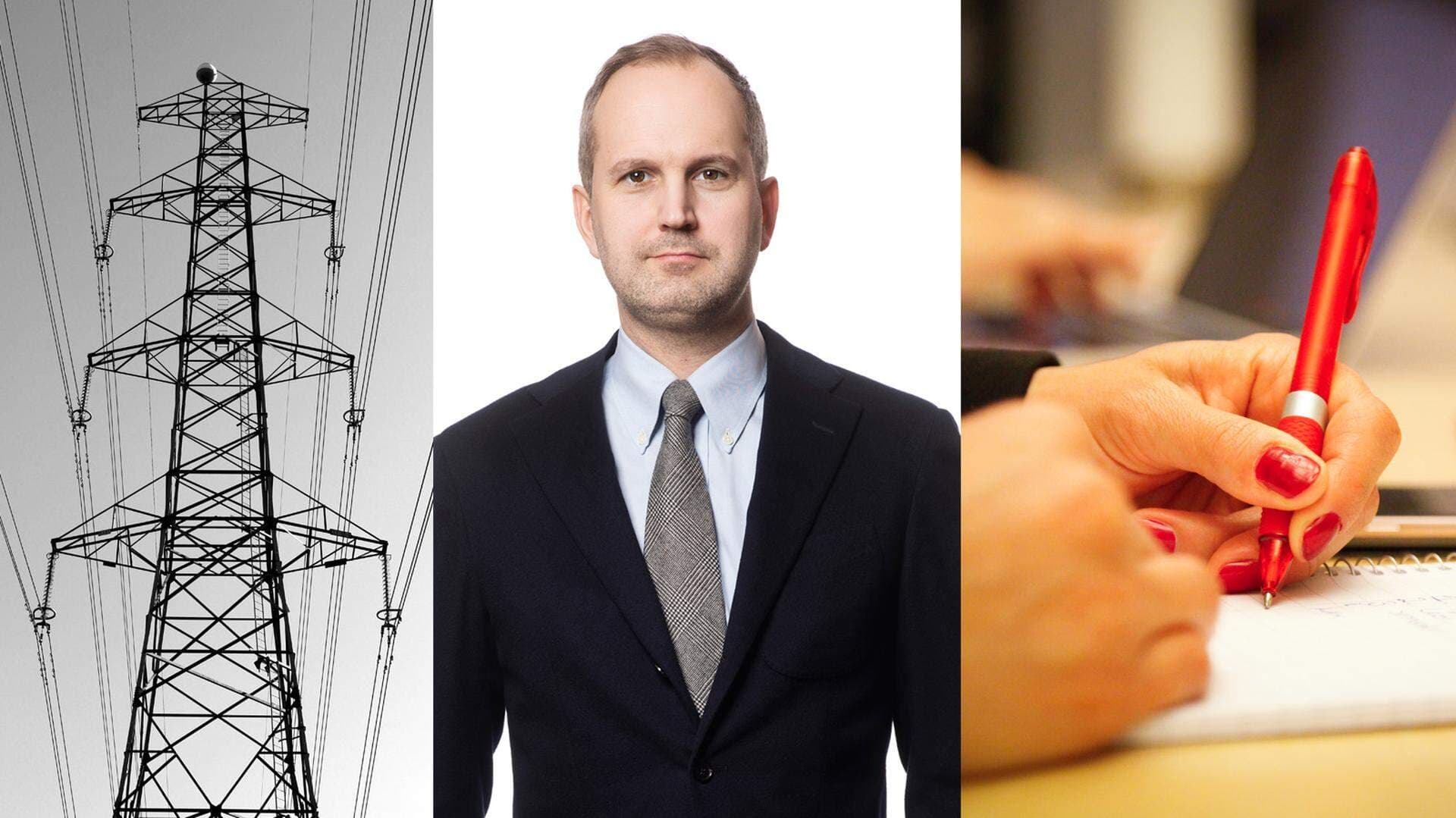 Kraftledning, Emil Görnerup, händer som antecknar