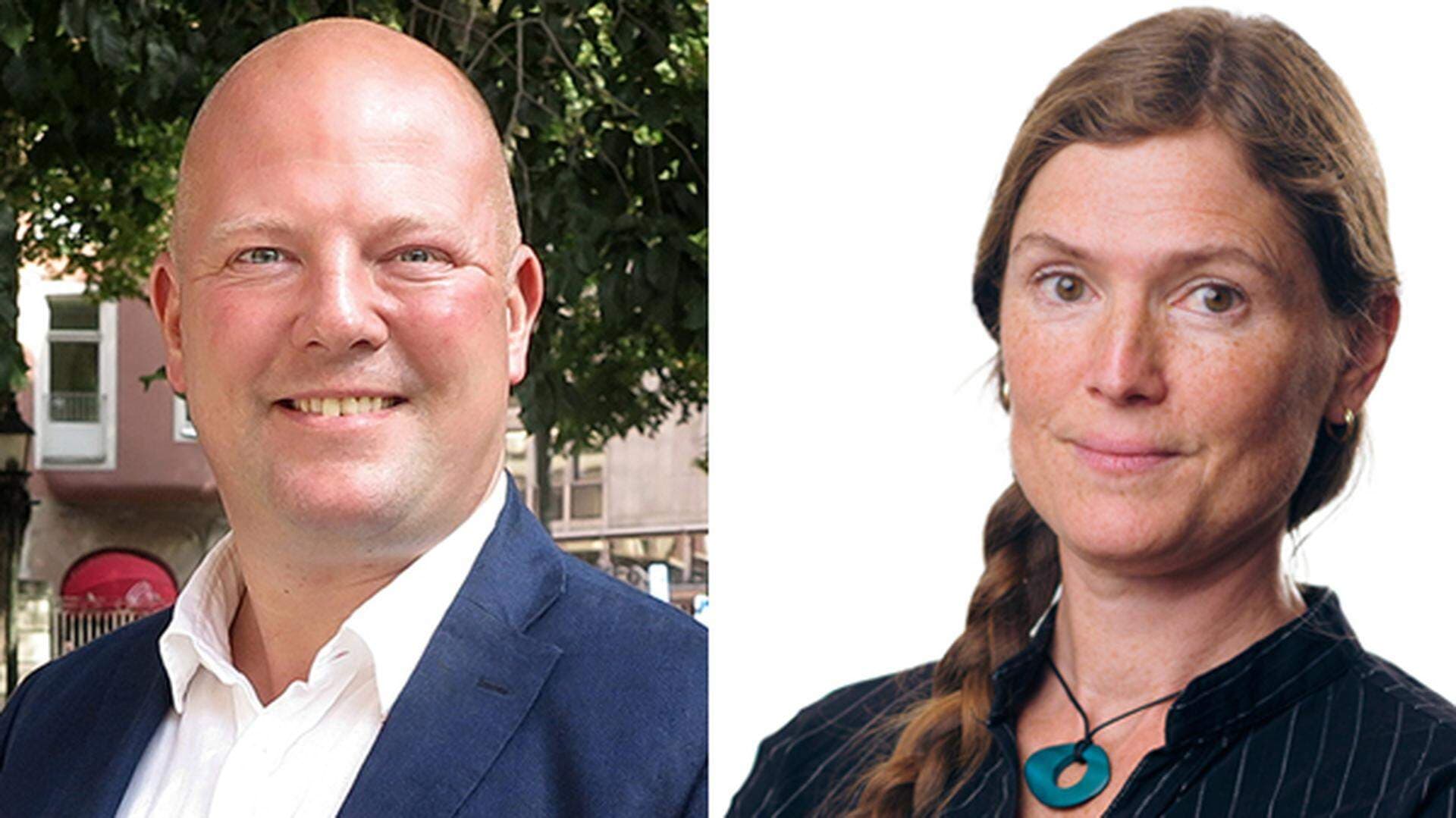 Johan Bruce, verksamhetschef på SKGS och Michelle Tun von Gyllenpalm, energiexpert.