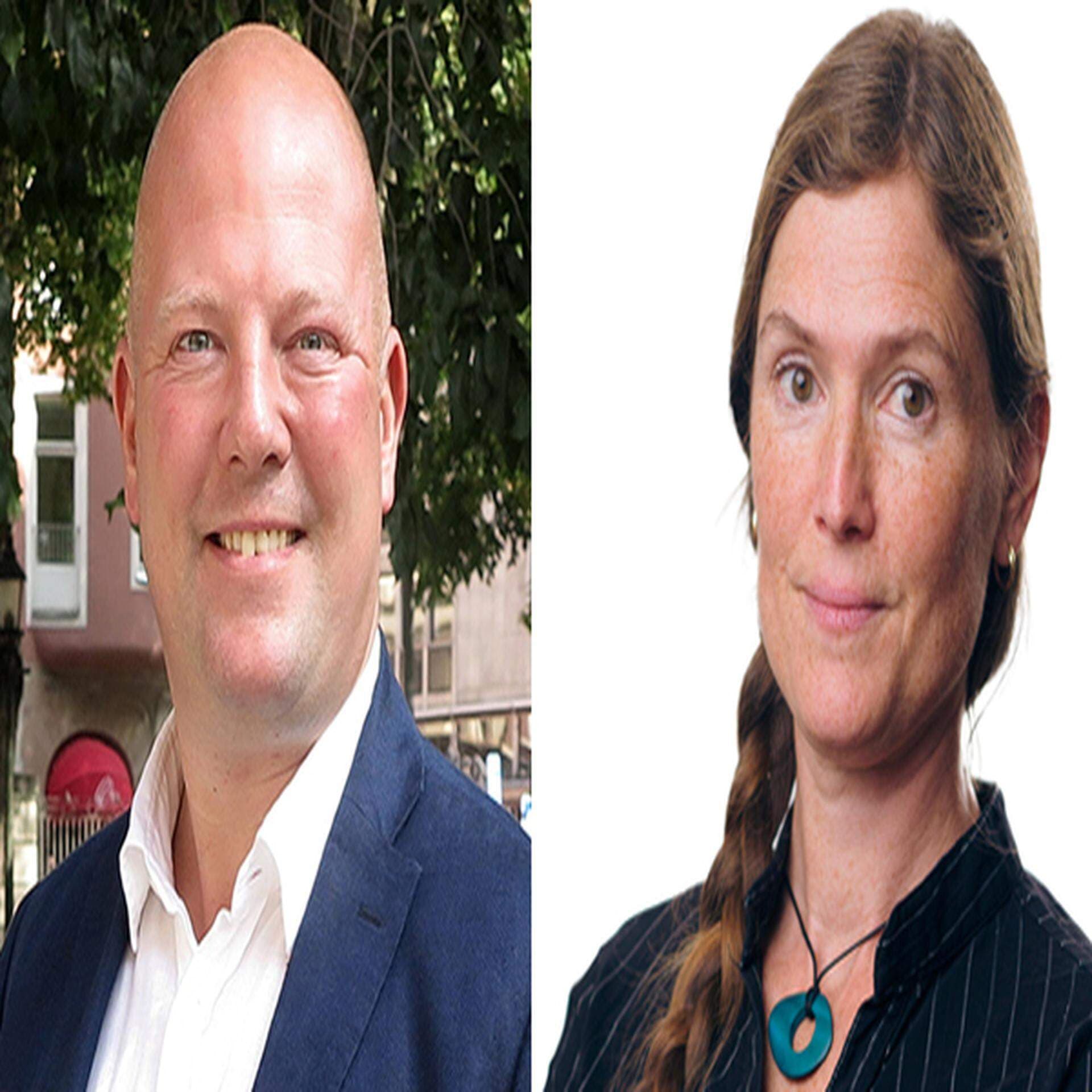 Johan Bruce, verksamhetschef på SKGS och Michelle Tun von Gyllenpalm, energiexpert.
