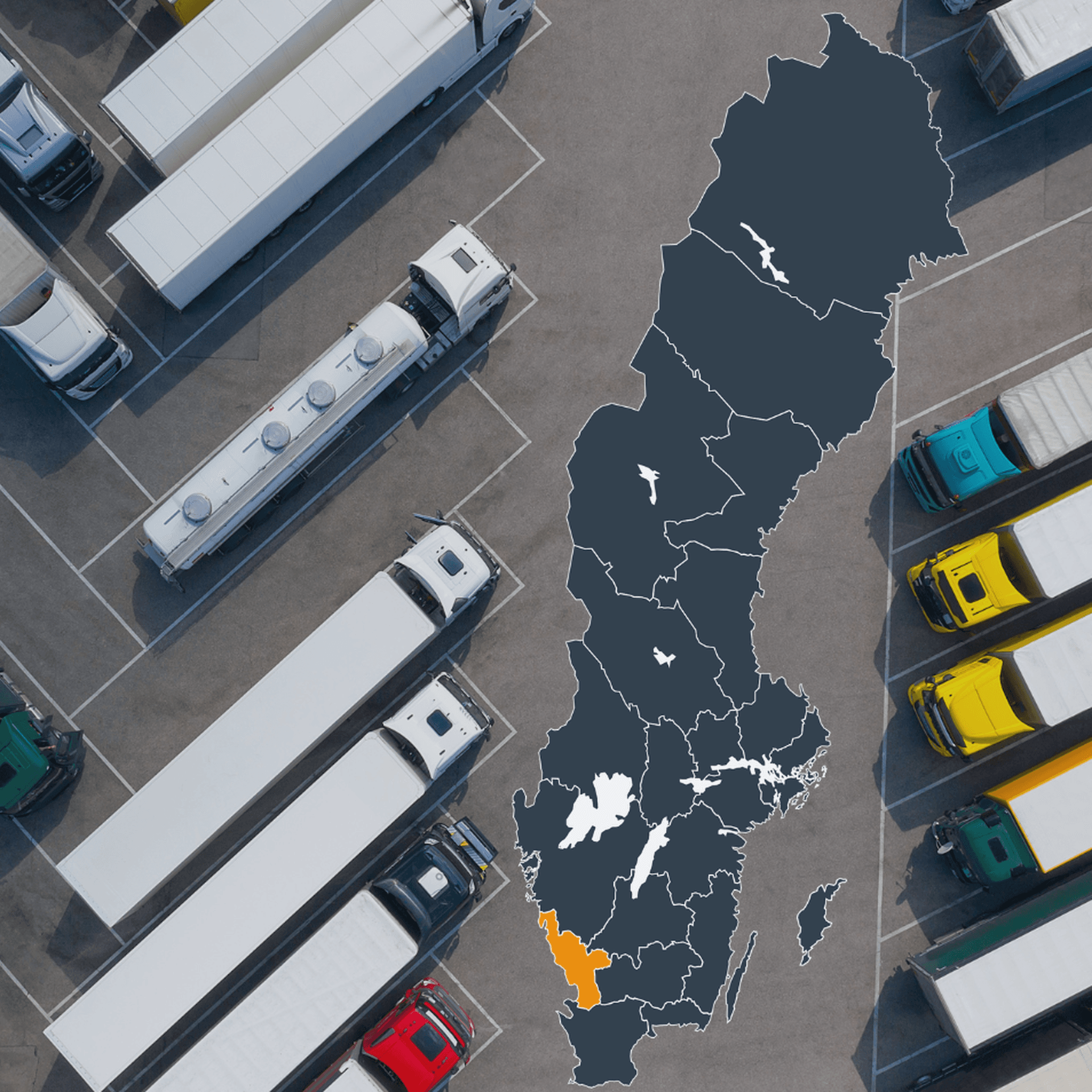 Collage branscher Hallandskarta