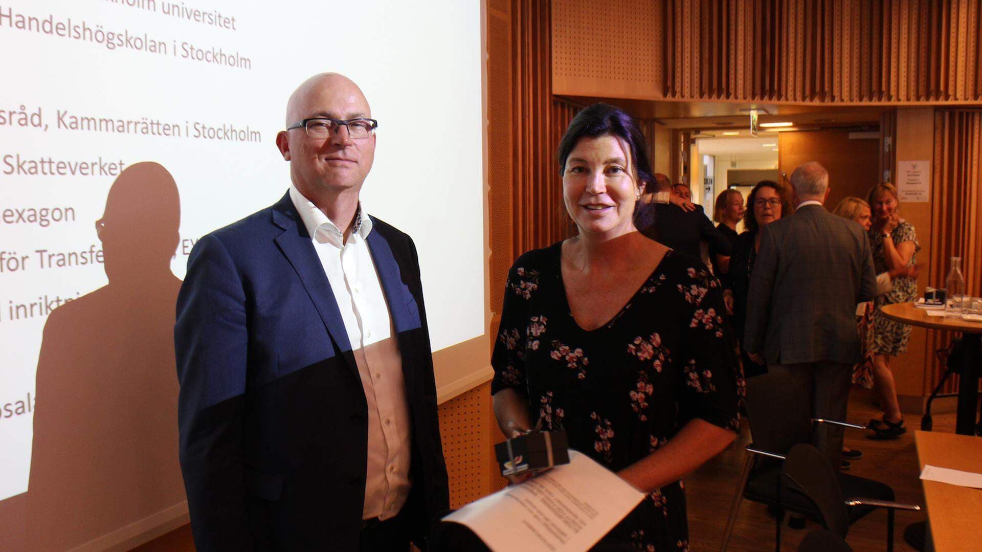 Joakim Wittkull, partner på Skeppsbron Skatt i samtal med Andrea Meyer, Head of Tax på Hexagon.