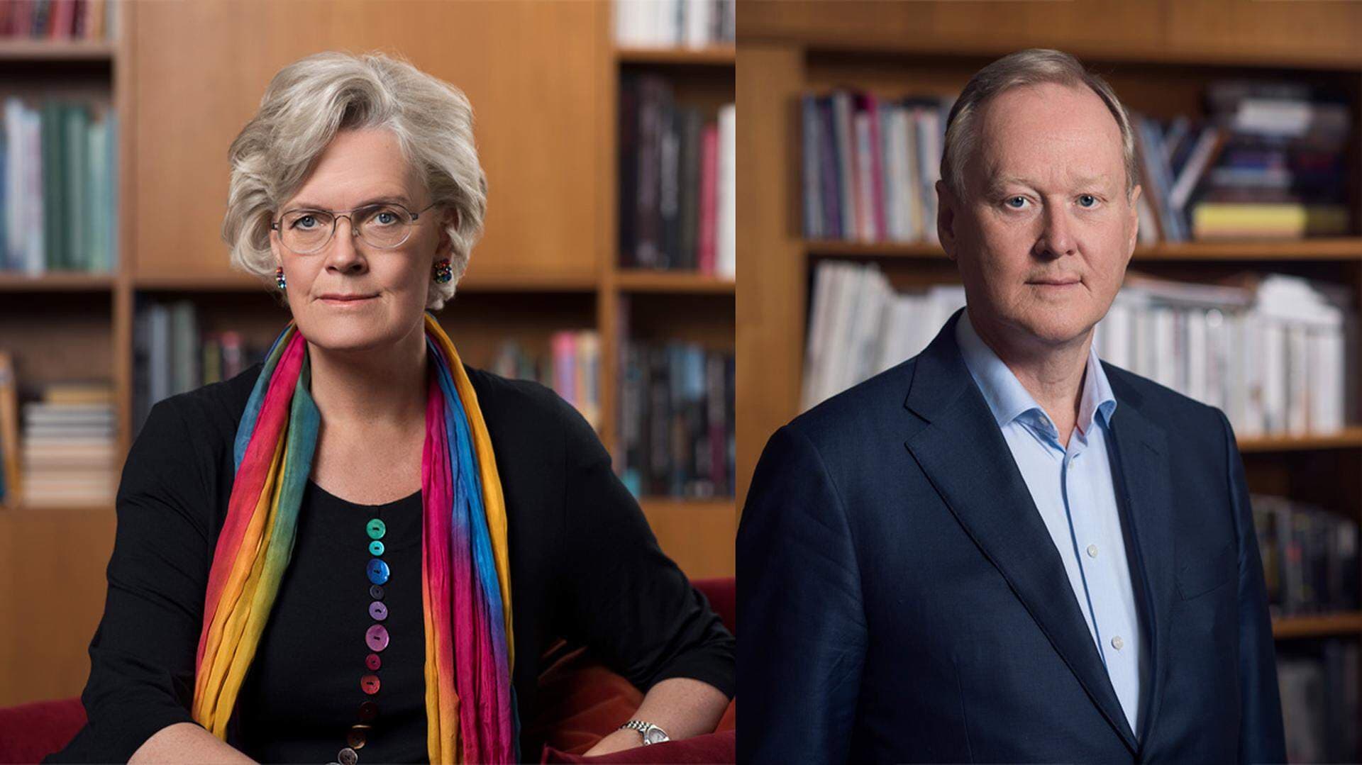 Carola Lemne, vd och Leif Östling, ordförande