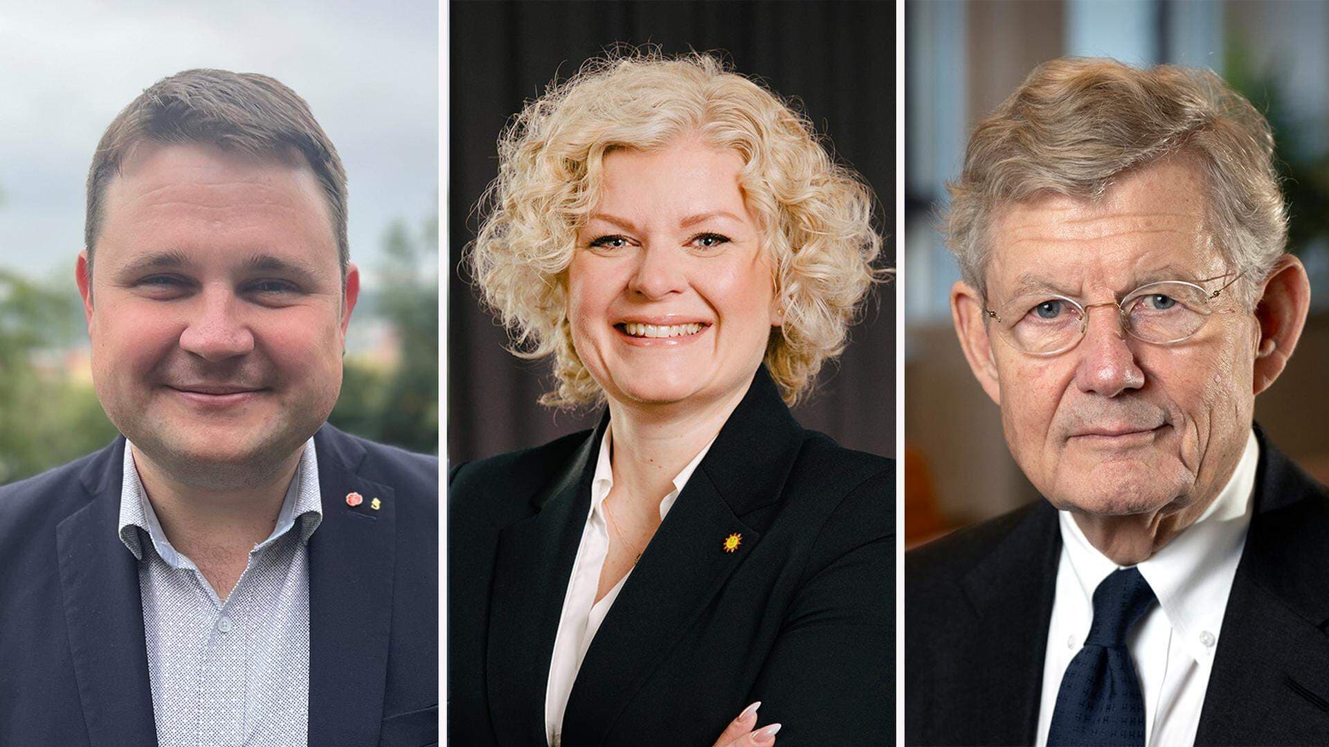 Niklas Säwén (S), kommunstyrelsens ordförande i Sundsvall, Ulrika k Jansson, kommundirektör Karlstads kommun och Jacob Wallenberg, ordförande Svenskt Näringsliv.
