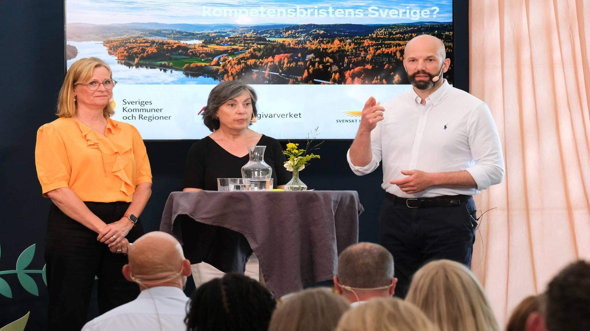 Anna Falck, förhandlingschef, Arbetsgivarverket, Caroline Olsson, chef arbetsgivarpolitik, SKR, Mattias Dahl, vice vd, Svenskt Näringsliv.