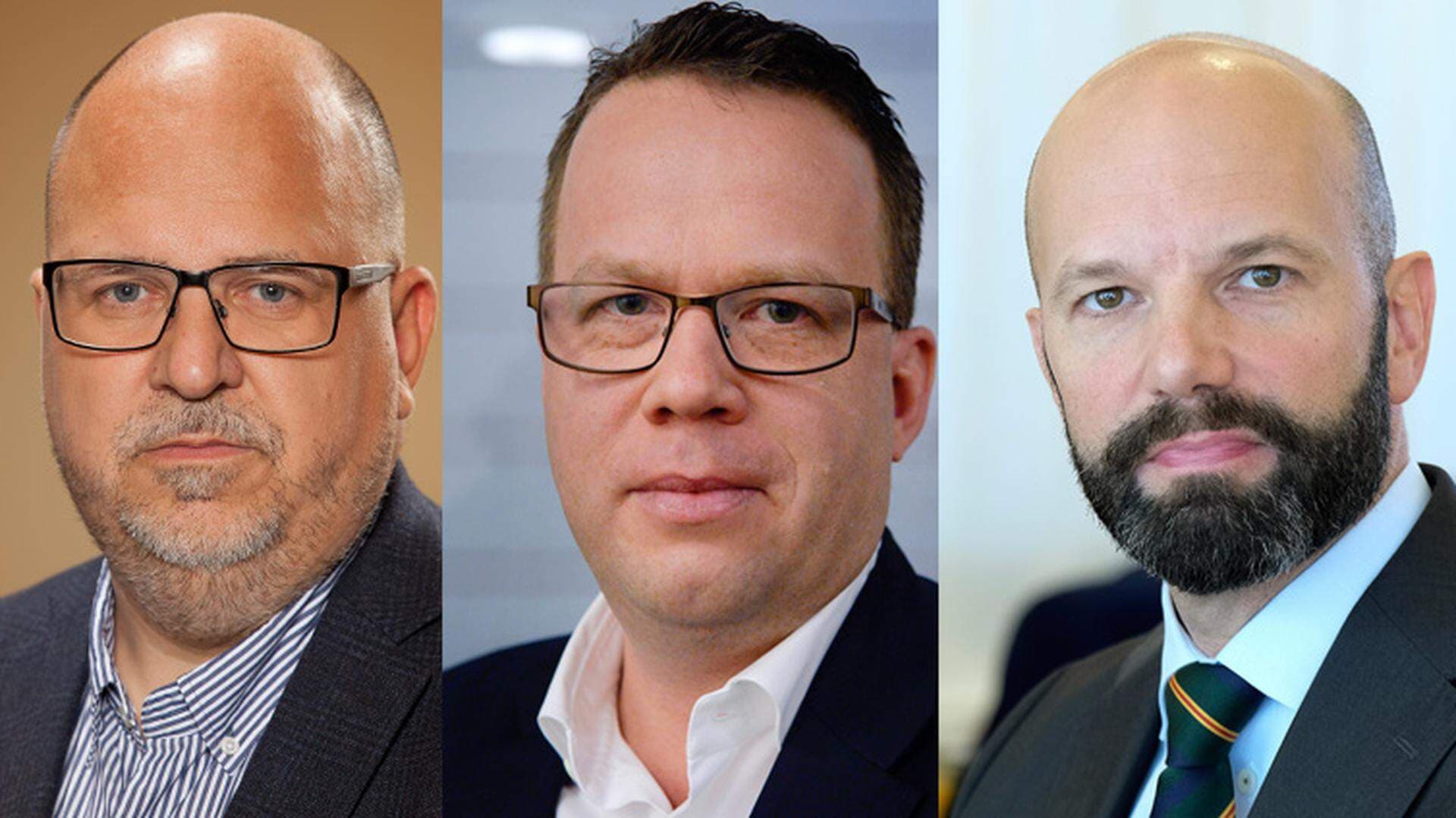 Karl-Petter Thorwaldsson, LO, Martin Linder, PTK, och Mattias Dahl, Svenskt Näringsliv.