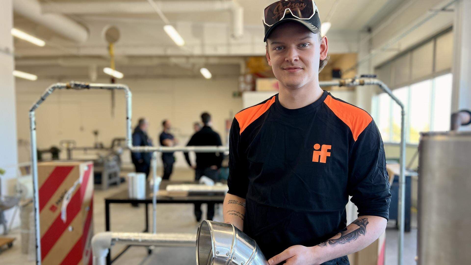 Edvin Tholin lärling på Bilfinger Sweden