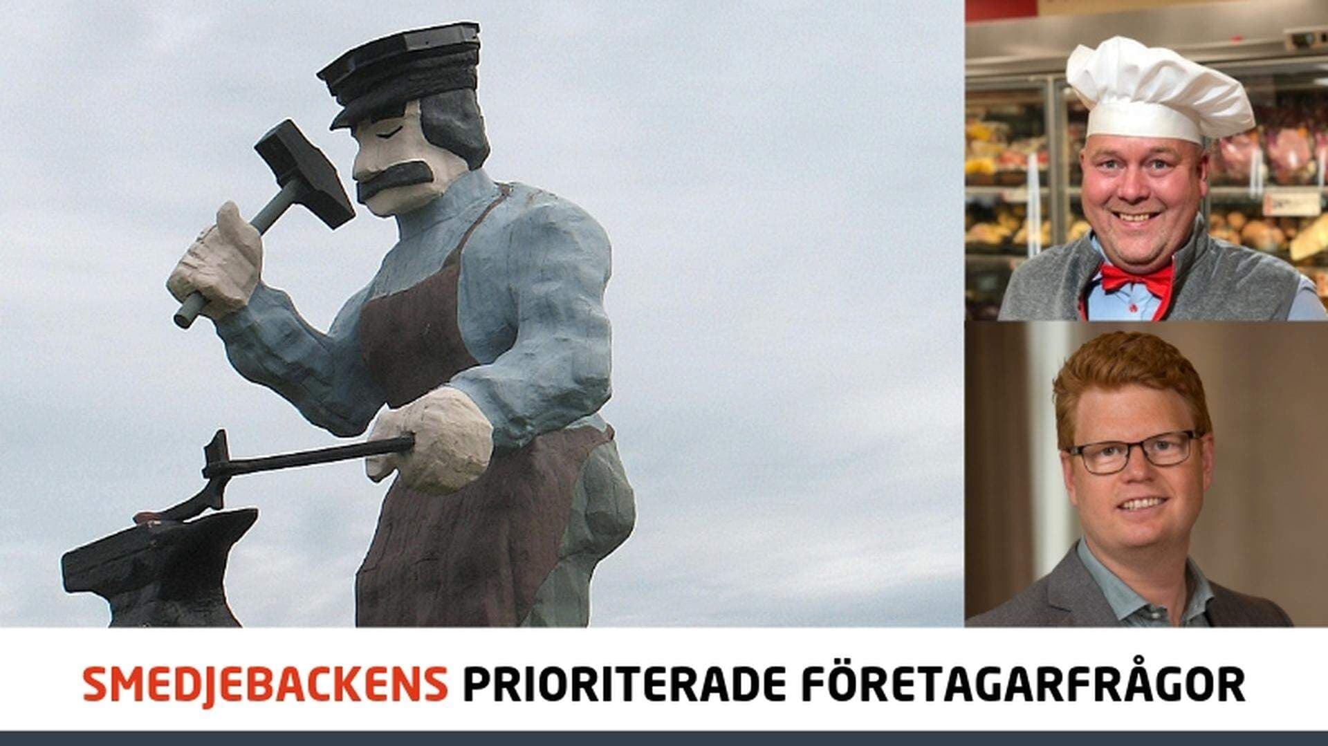 Johan Högdahl, Ica Nära Bärkehallen och Fredrik Rönning, kommunalråd Smedjebacken