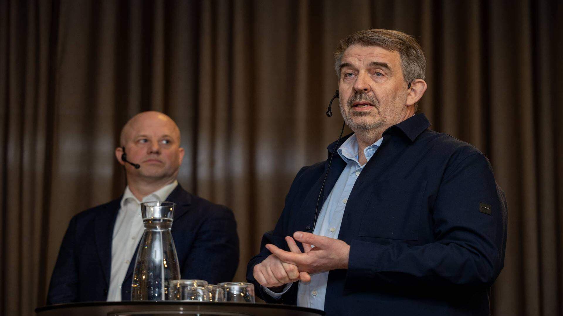 I förgrund: Per-Erik Lindvall, styrelseordförande, Talga Group. I bakgrund: David Öquist, vd Sunpine