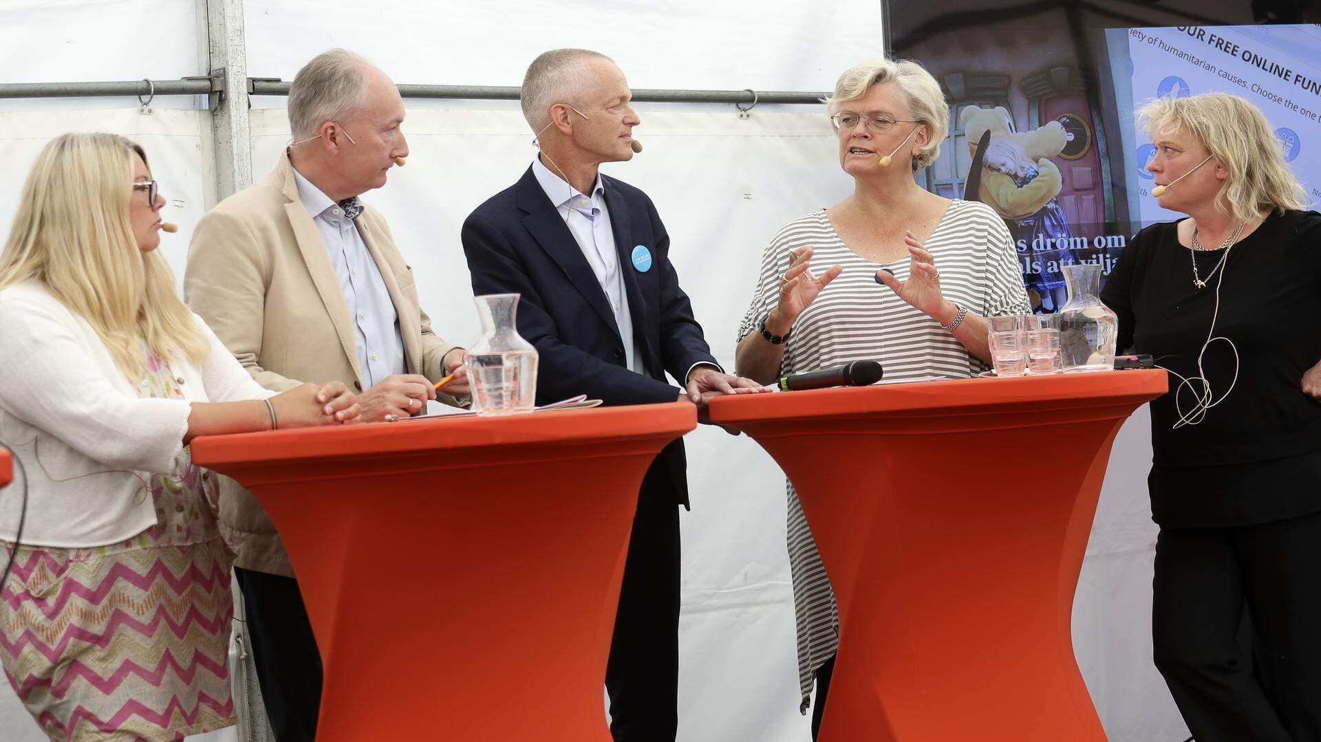 Annika Wallenskog, chefsekonom på SKL, Lars Wiigh, EU-ansvarig och Affärsutvecklingschef, IBM, Henrik Ahlén, Affärsutvecklare och e-hälsostrateg, Alfa Bravo, Carola Lemne, VD, Svenskt Näringsliv, Lotta Gröning, krönikör och journalist, Expressen