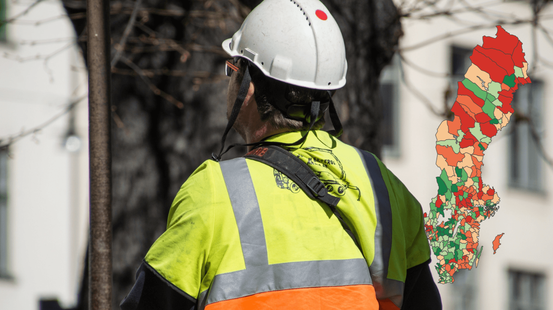 Bild på LFK-rankingkarta med stockphoto av en arbetare