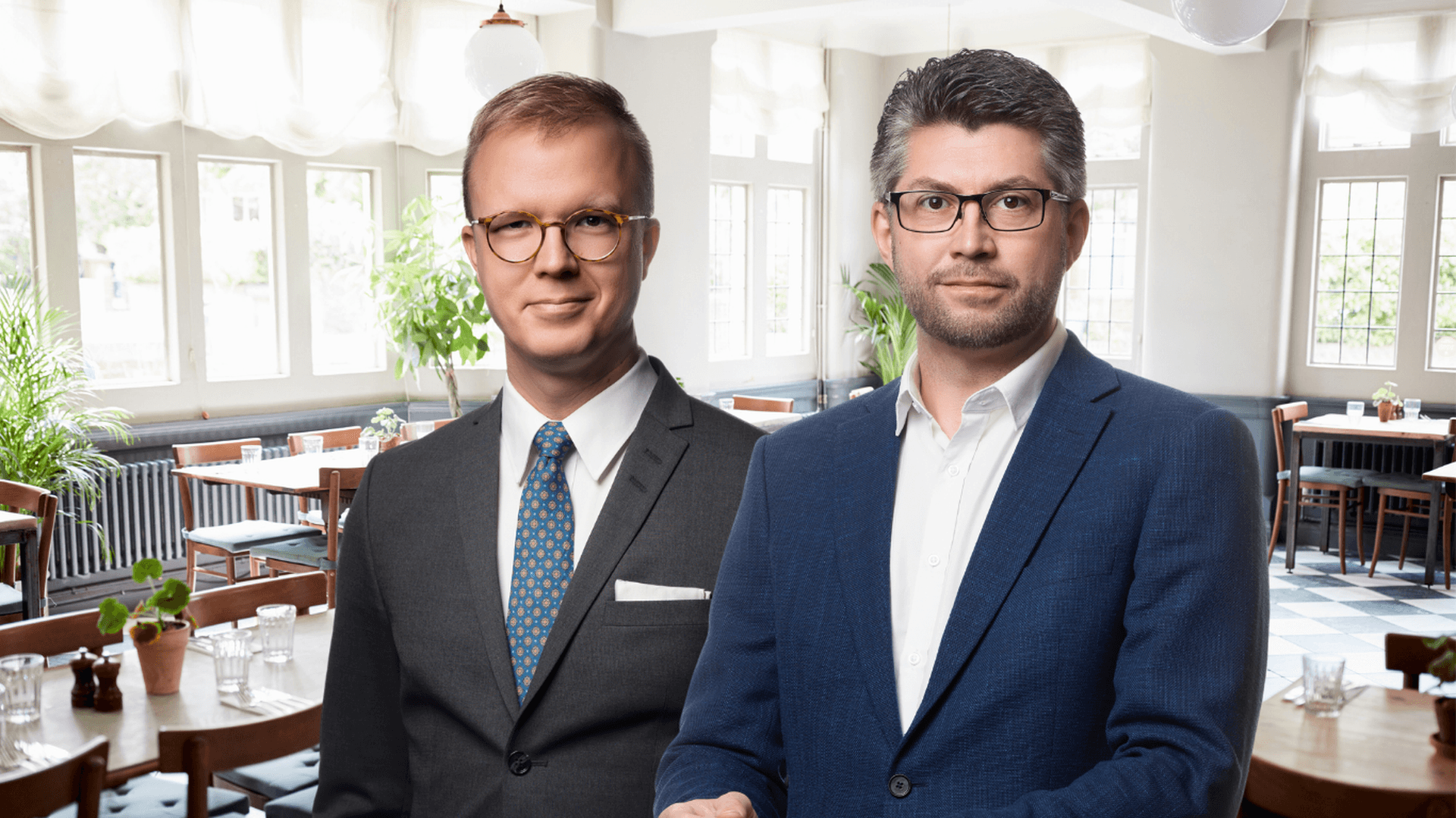 Stefan Sagebro, expert på Svenskt Näringsliv, och Johan Dalén, regionchef på Svenskt Näringsliv