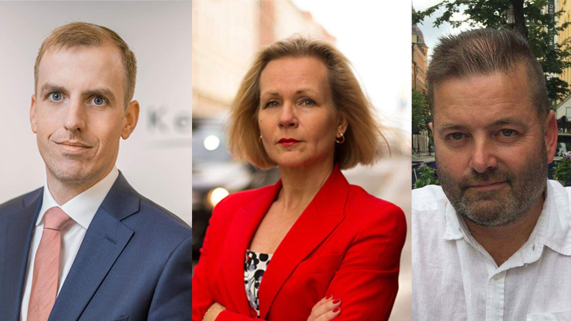 Stefan Gustavsson, affärsområdesdirektör på Keolis Sverige, Anna Grönlund, branschchef och vice vd på Sveriges Bussföretag och Per Nordin, ordförande i Örebro och Värmlands Bussbranschförening.