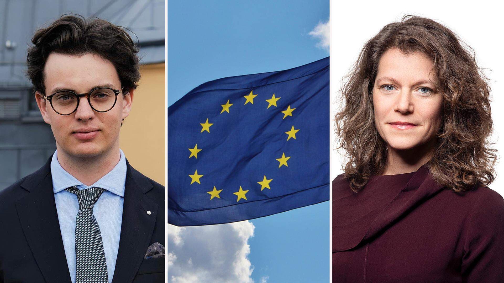 Johannes Nathell, näringspolitisk expert inom EU och internationell handel på Almega, och Cemille Üstün, policyansvarig för EU:s inre marknad på Svenskt Näringsliv.