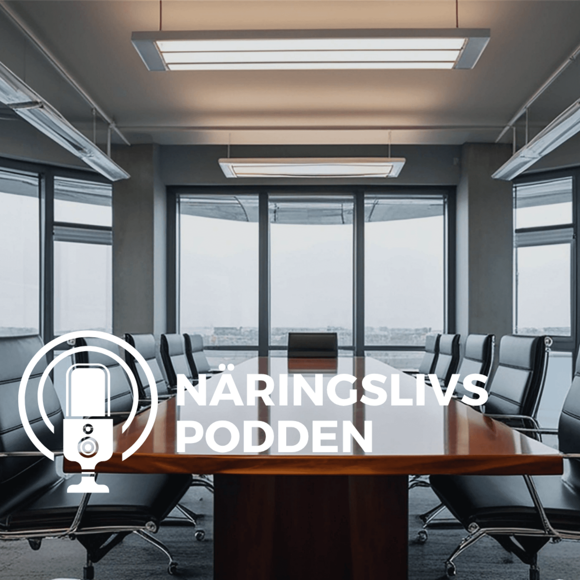 Näringslivspodden collage, fyrtorn och styrelserum