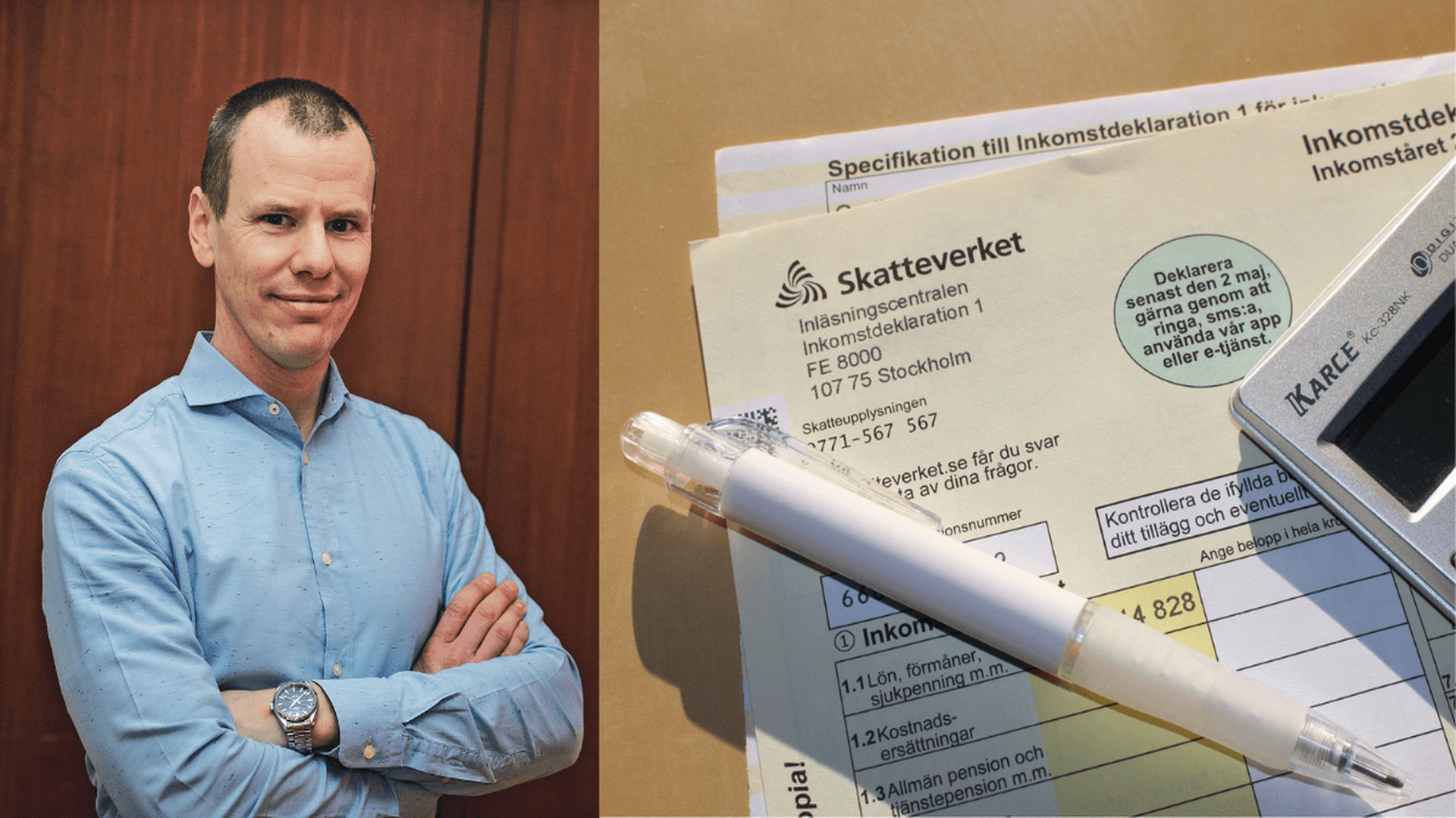 Pontus Angland, deklarationsblankett