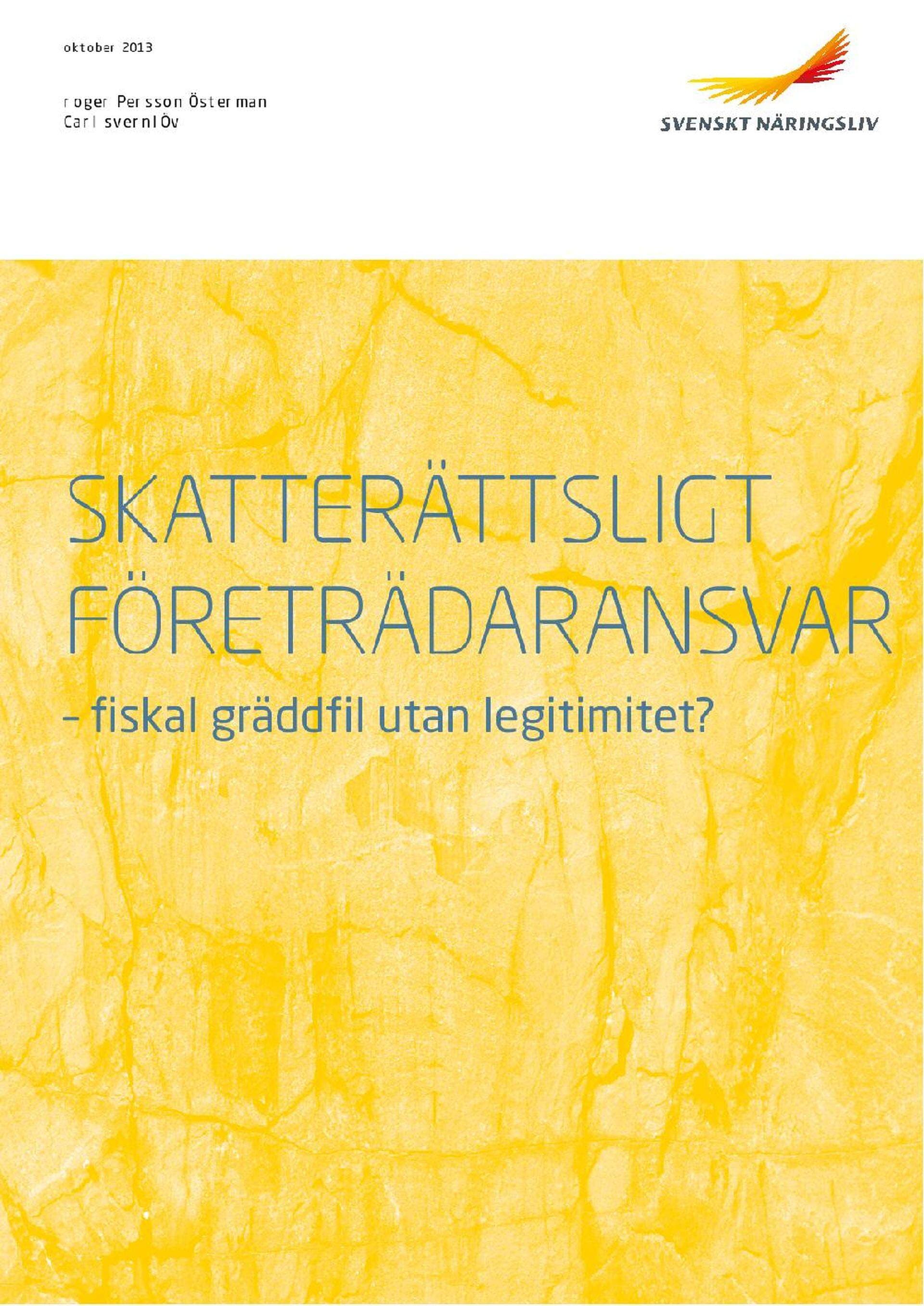Skatterättsligt företrädaransvar