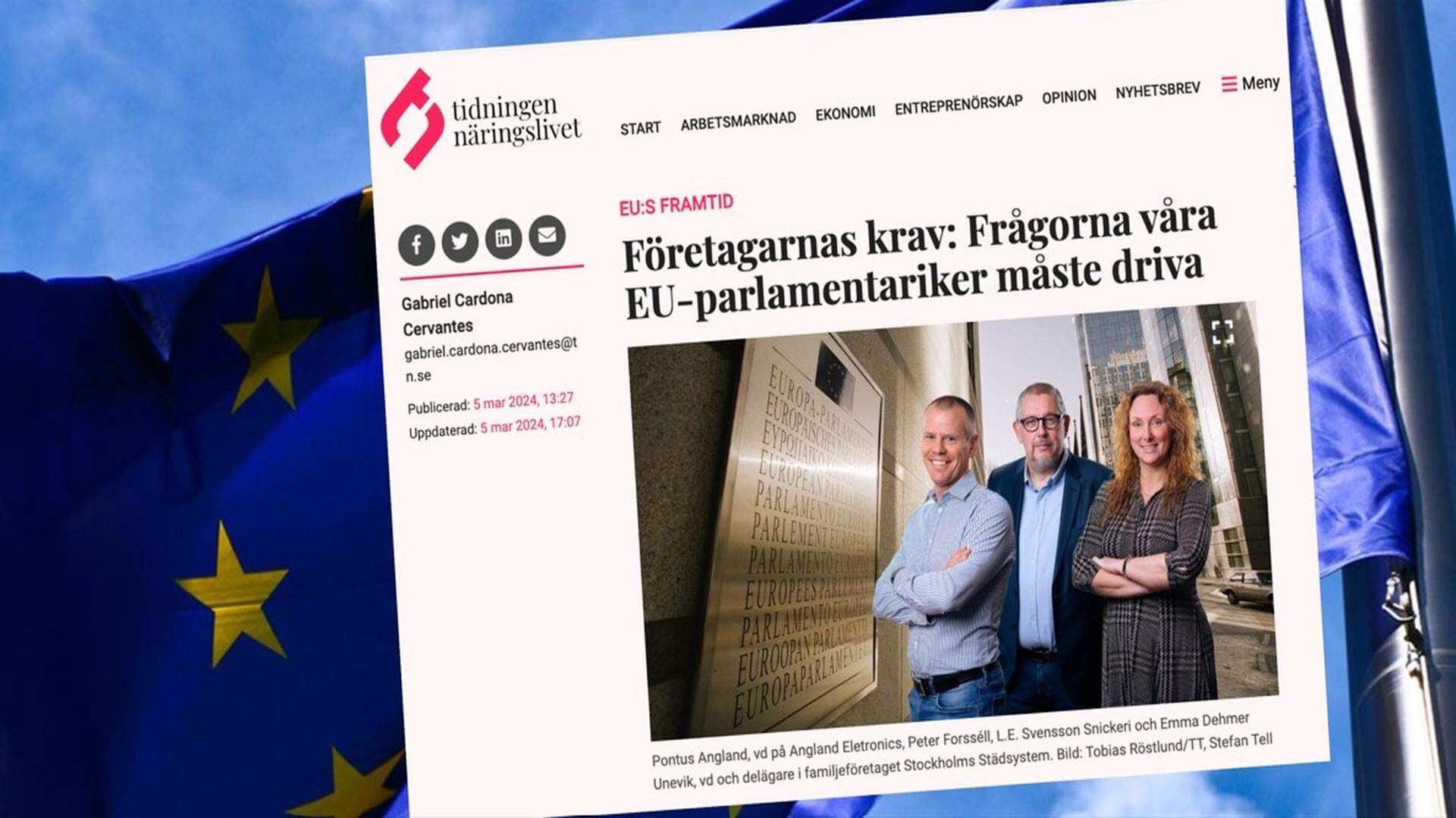 Klipp från TN med sme-ledamöter ang EP-val