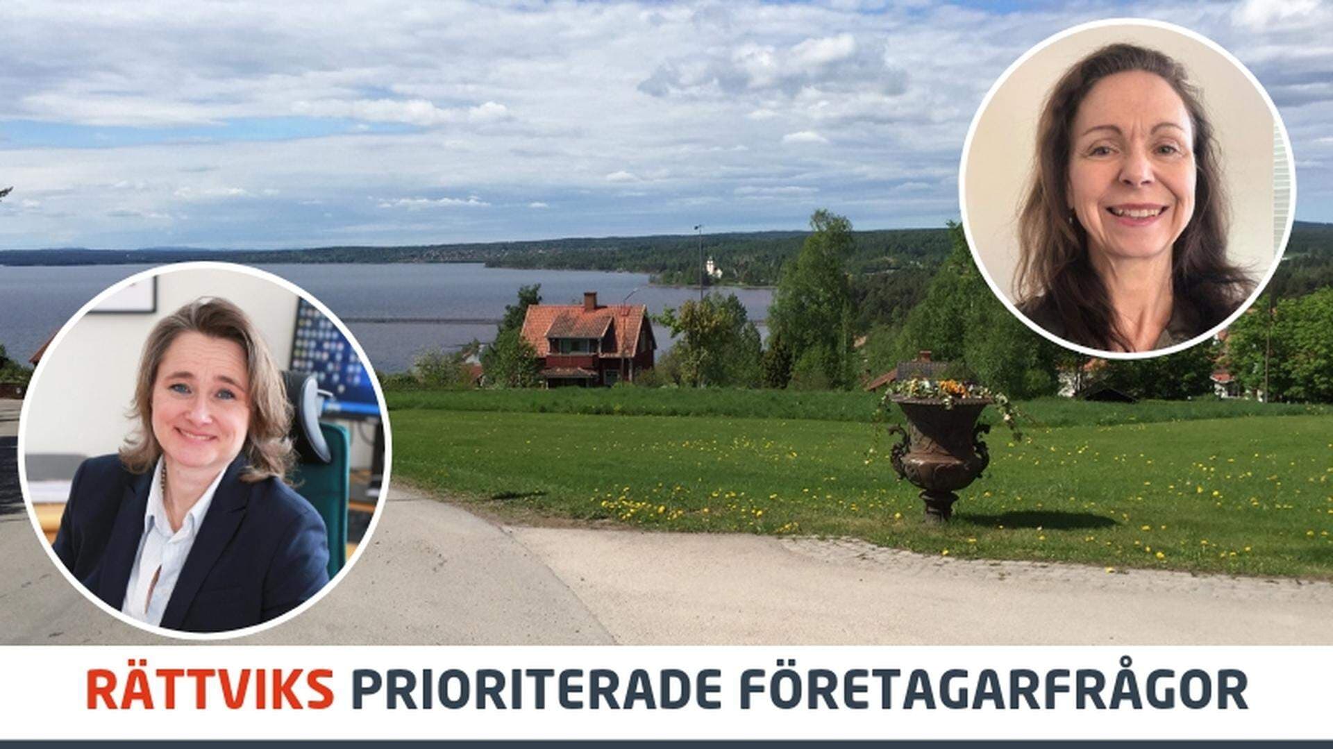 Annette Riesbeck, kommunalråd Rättviks kommun och Anna Grånäs Jakobsson, Rättviks trappfabrik