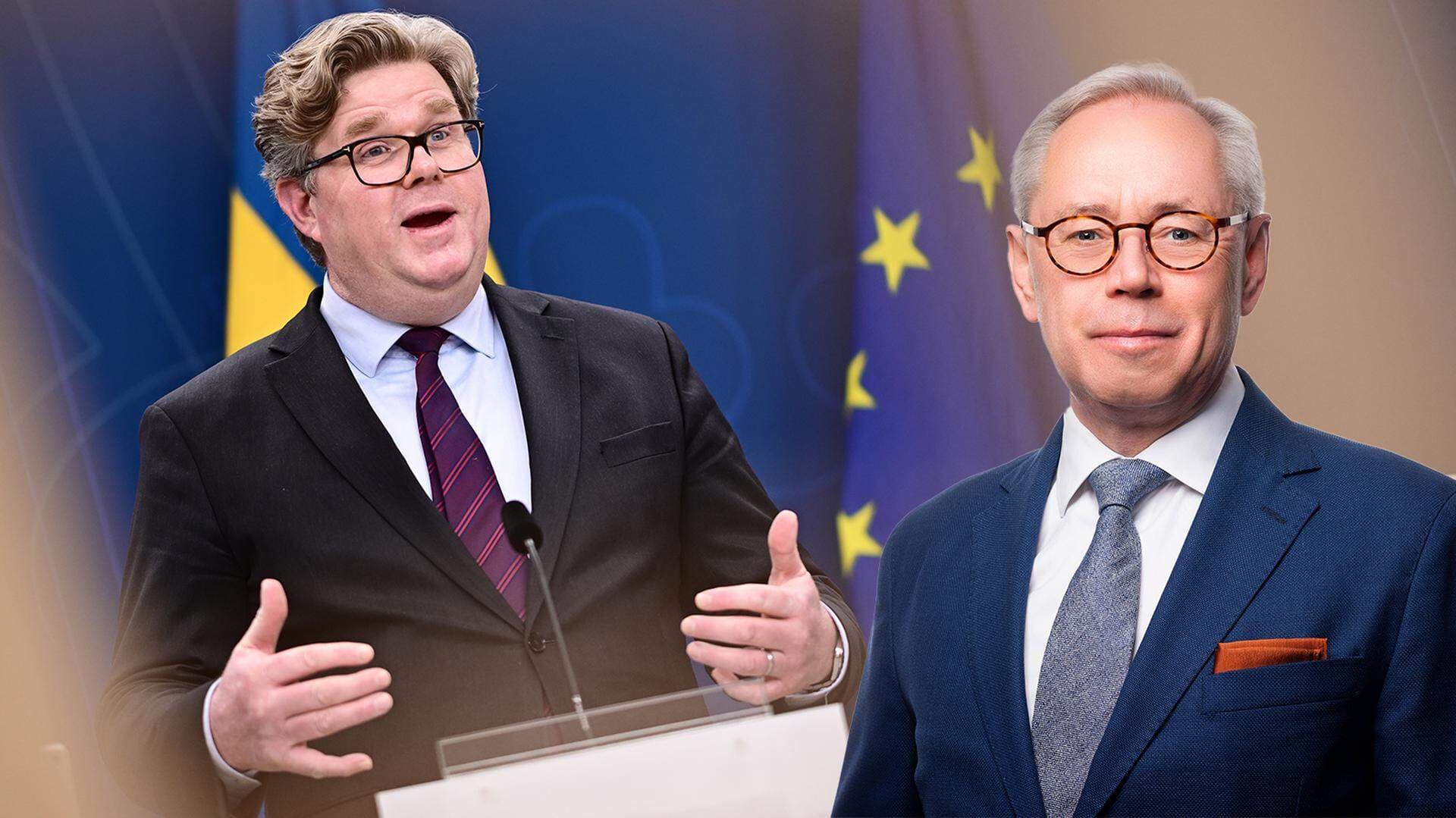 Justitieminister Gunnar Strömmer (M), Claes Norberg, redovisningsexpert på Svenskt Näringsliv.