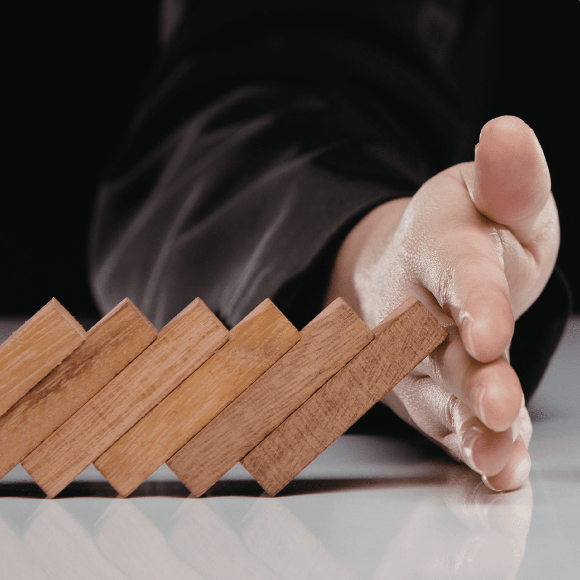 Näringslivspodden dominobrickor