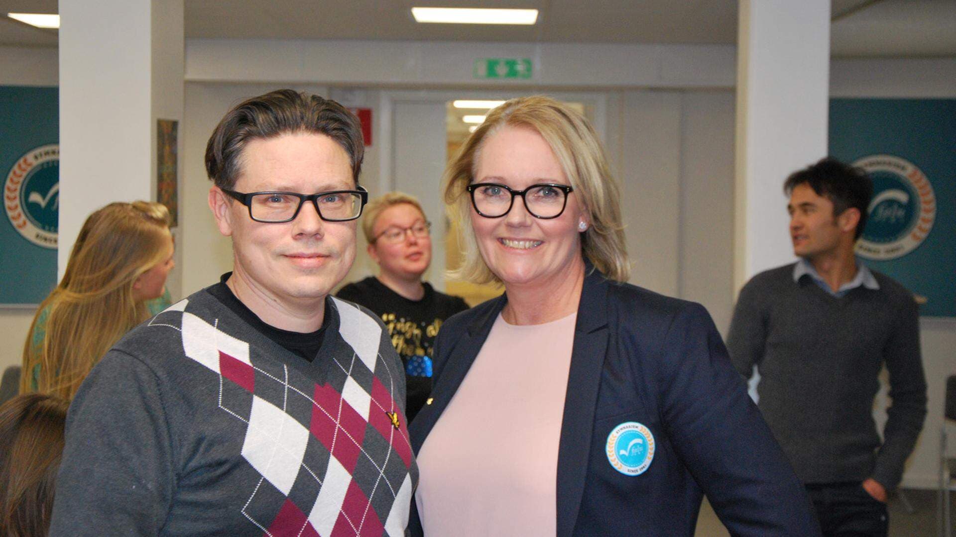 Torbjörn Klefbom och Maria Petterson, Falu Frigymnasium