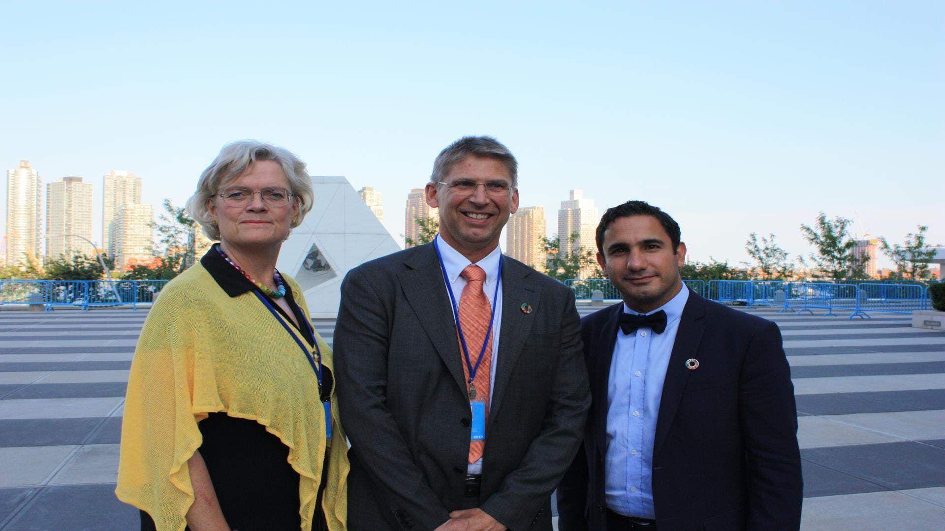 Carola Lemne, LKABs vd Jan Moström och Civilminister Ardalan Shekarabi.