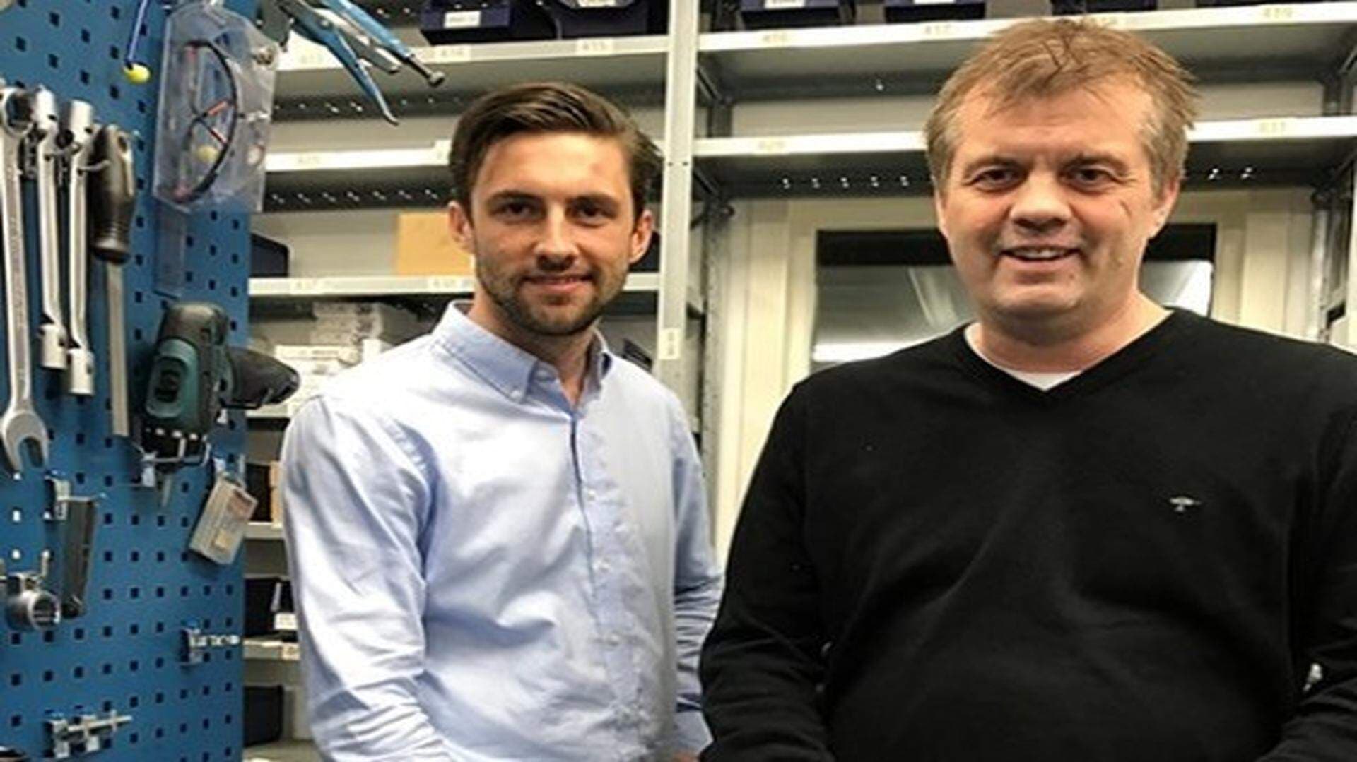 KTP-projektledaren Erik Arén tillsammans med JPS VD Peter Sörell.