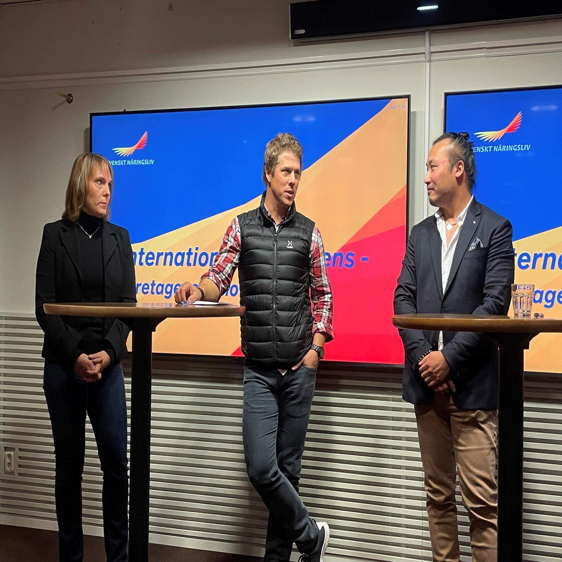 Cristina Lovinder, ESS Group, Joakim Gustafsson, Svensk Skogsservice, och Kent Ly, Jungle Thai