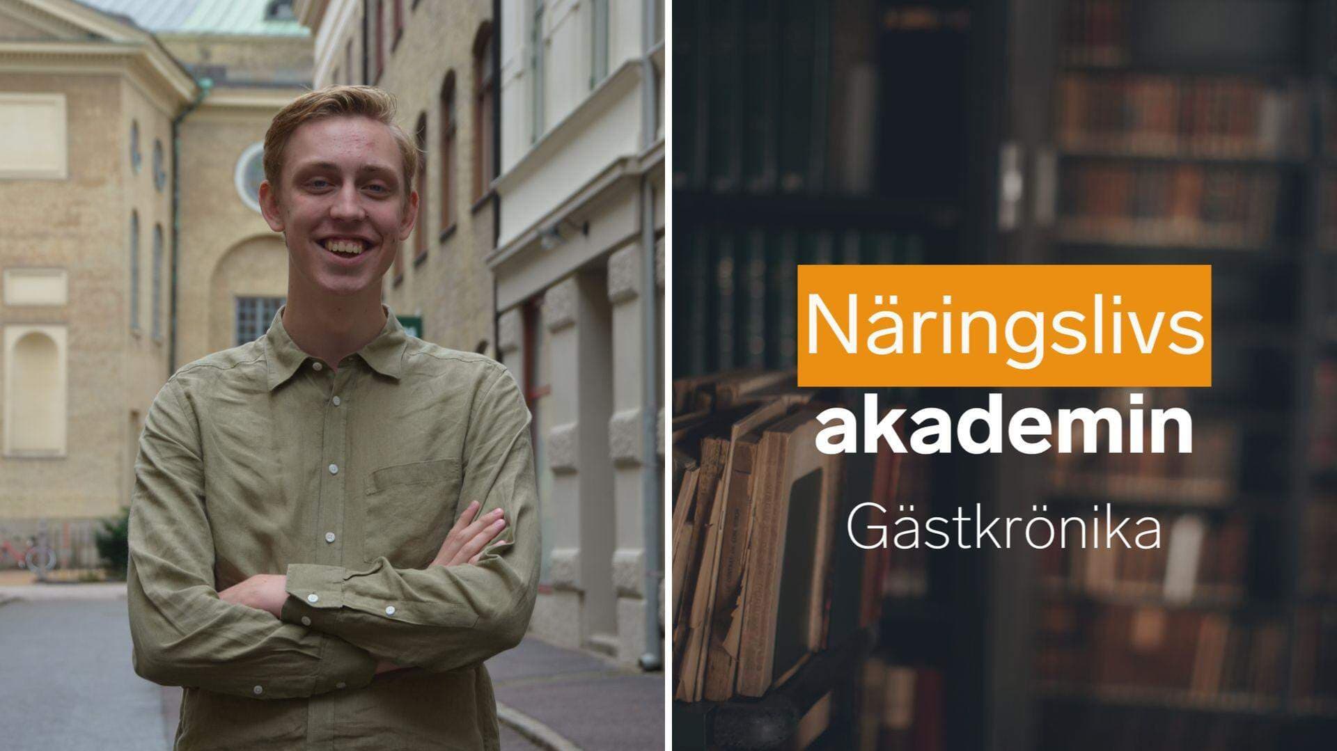 Viktor Skogsberg, deltagare på näringslivsakademin väst collage