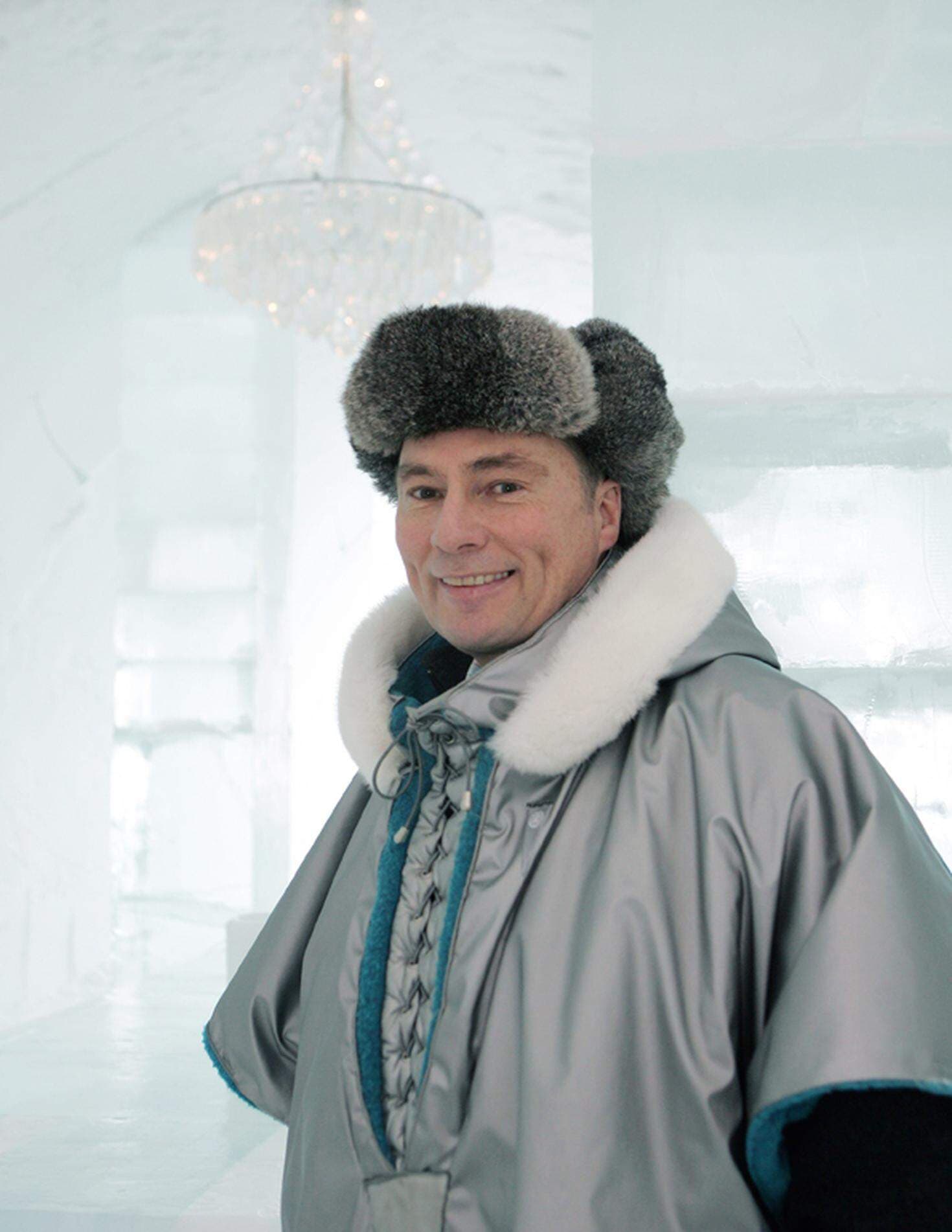 Yngve Bergqvist, vd för Icehotel i Jukkasjärvi i norra Lappland  ett företag skapat av is.