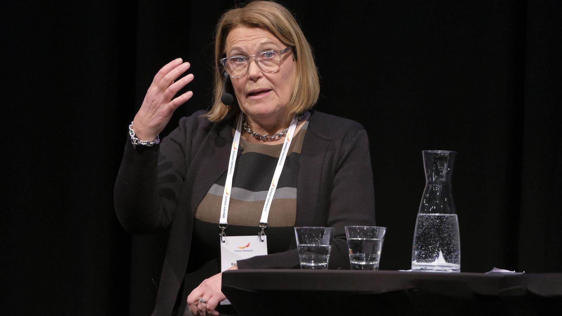 Karin Johansson, vice vd, talar på Svenskt Näringslivs event Företagardagarna.