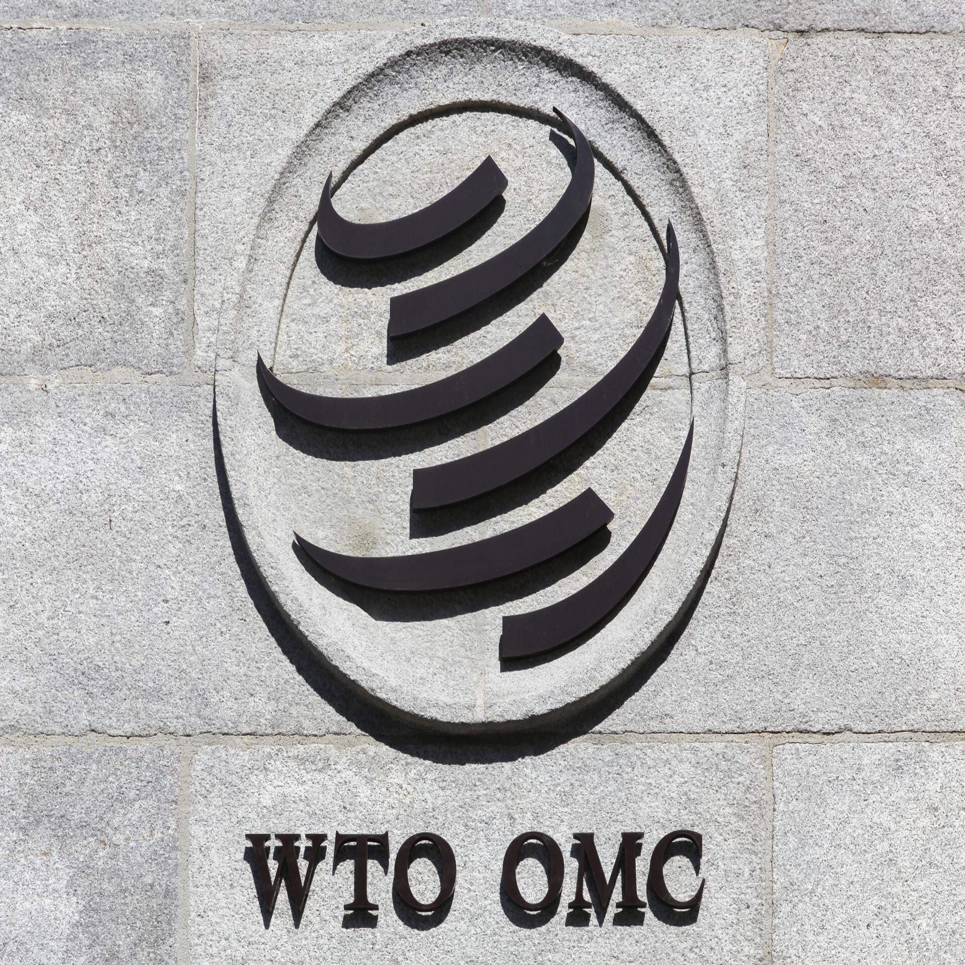 WTO-loggan på en vägg