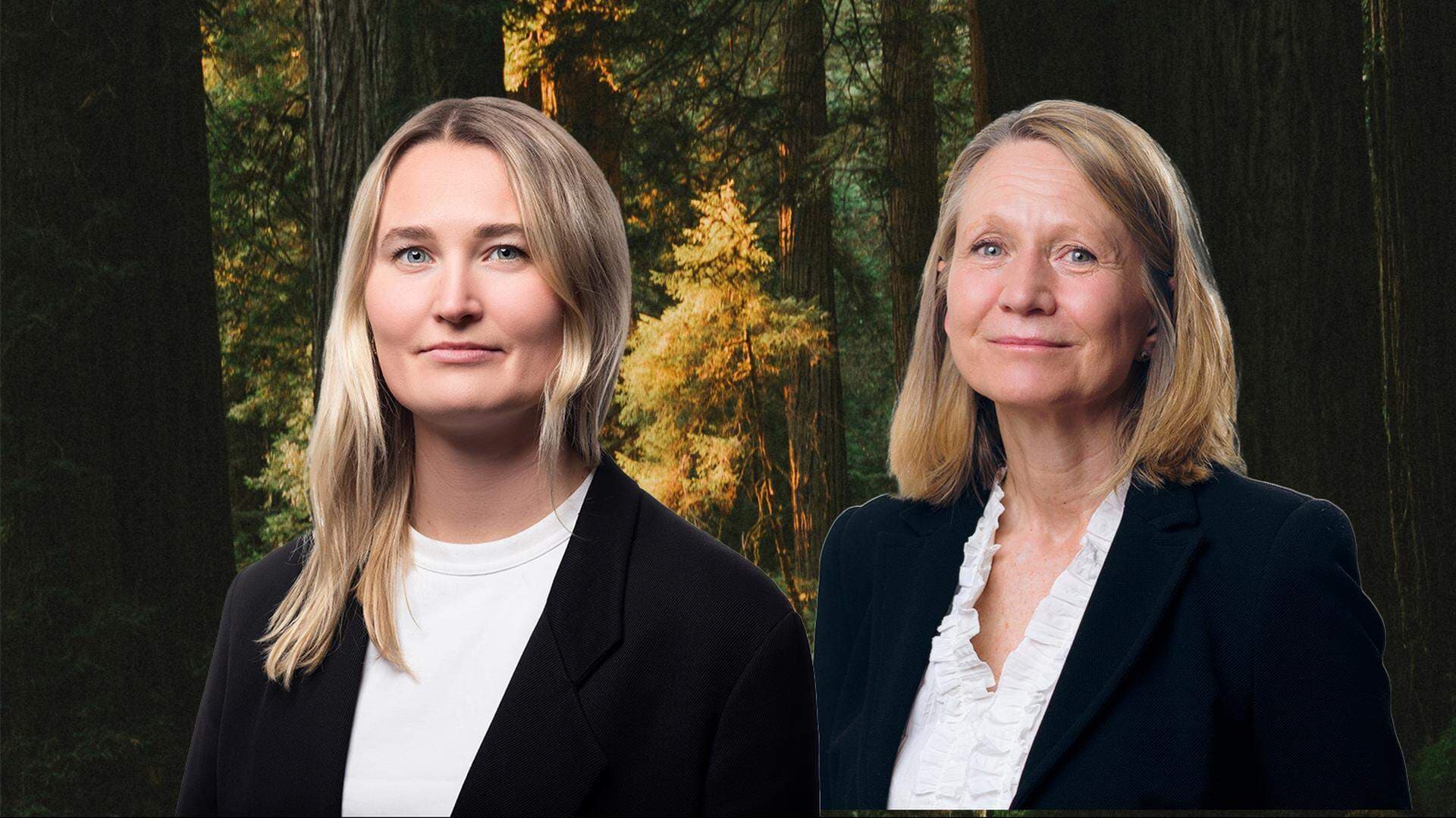 Karin Nilsson, miljöpolicyexpert, och Christine von Sydow, policyexpert.
