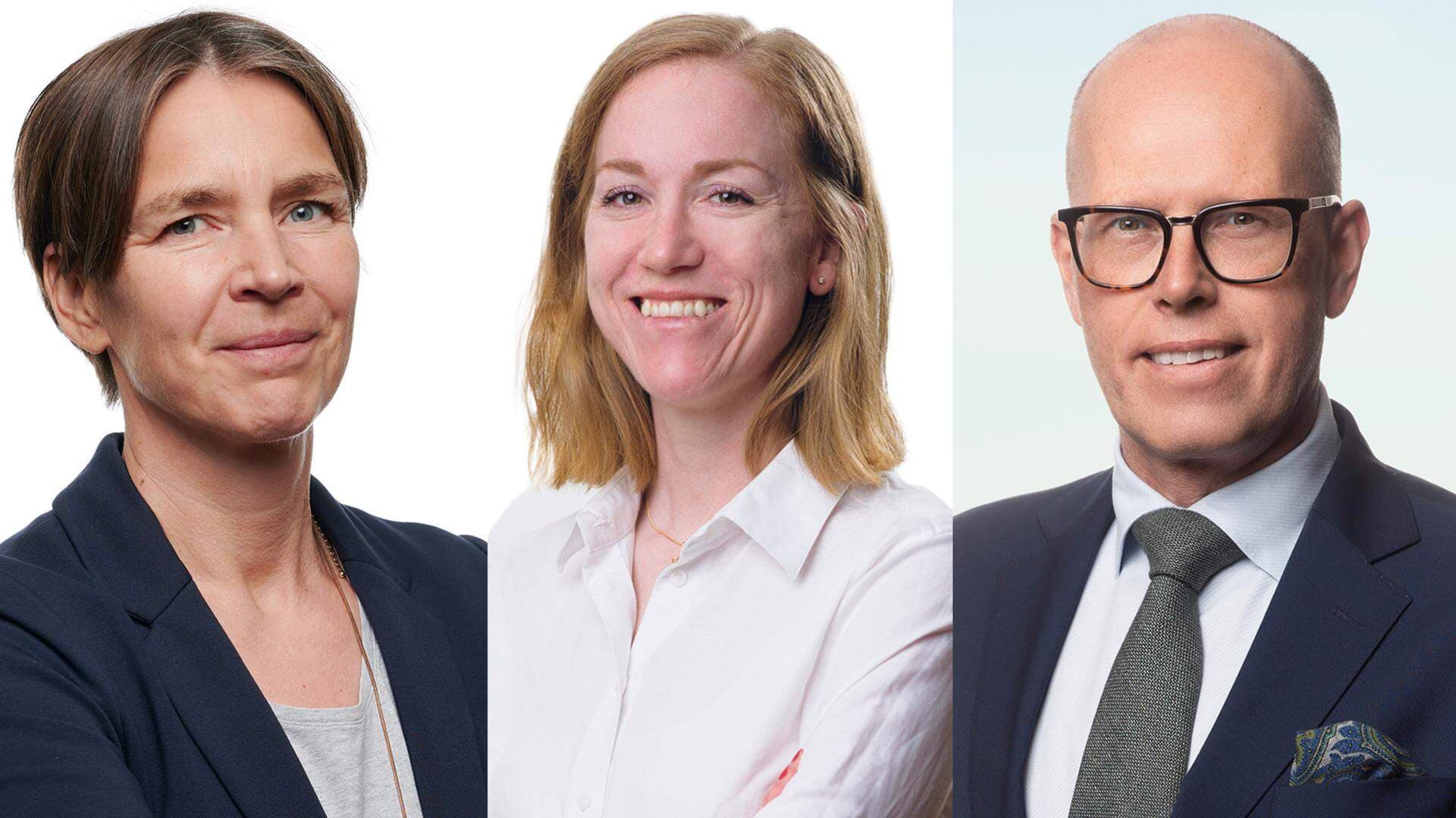 Mia Nikali, utredare på LO, Hanna Cederqvist, policyexpert kompetensförsörjning och Magnus Wallerå, gd på Myndigheten för yrkeshögskolan.