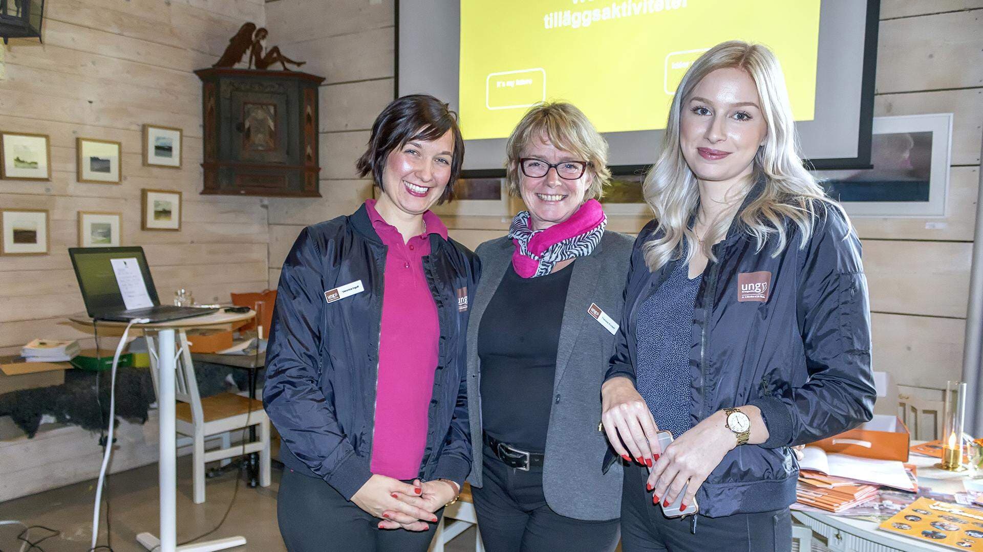 Veronica Ingolf, Therese Enckell Svensson och Daniella Bergström.