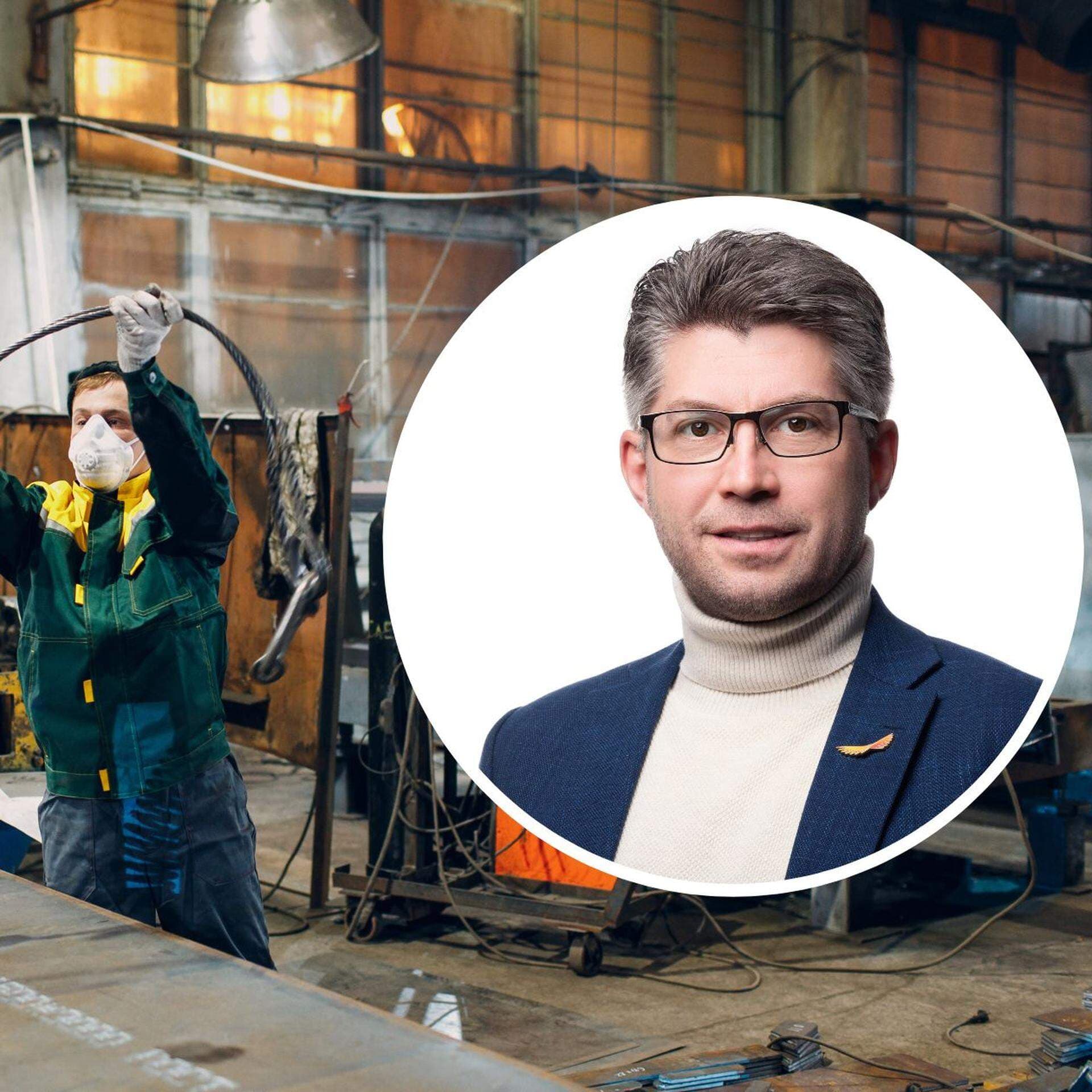 Industribild och Johan Dalén