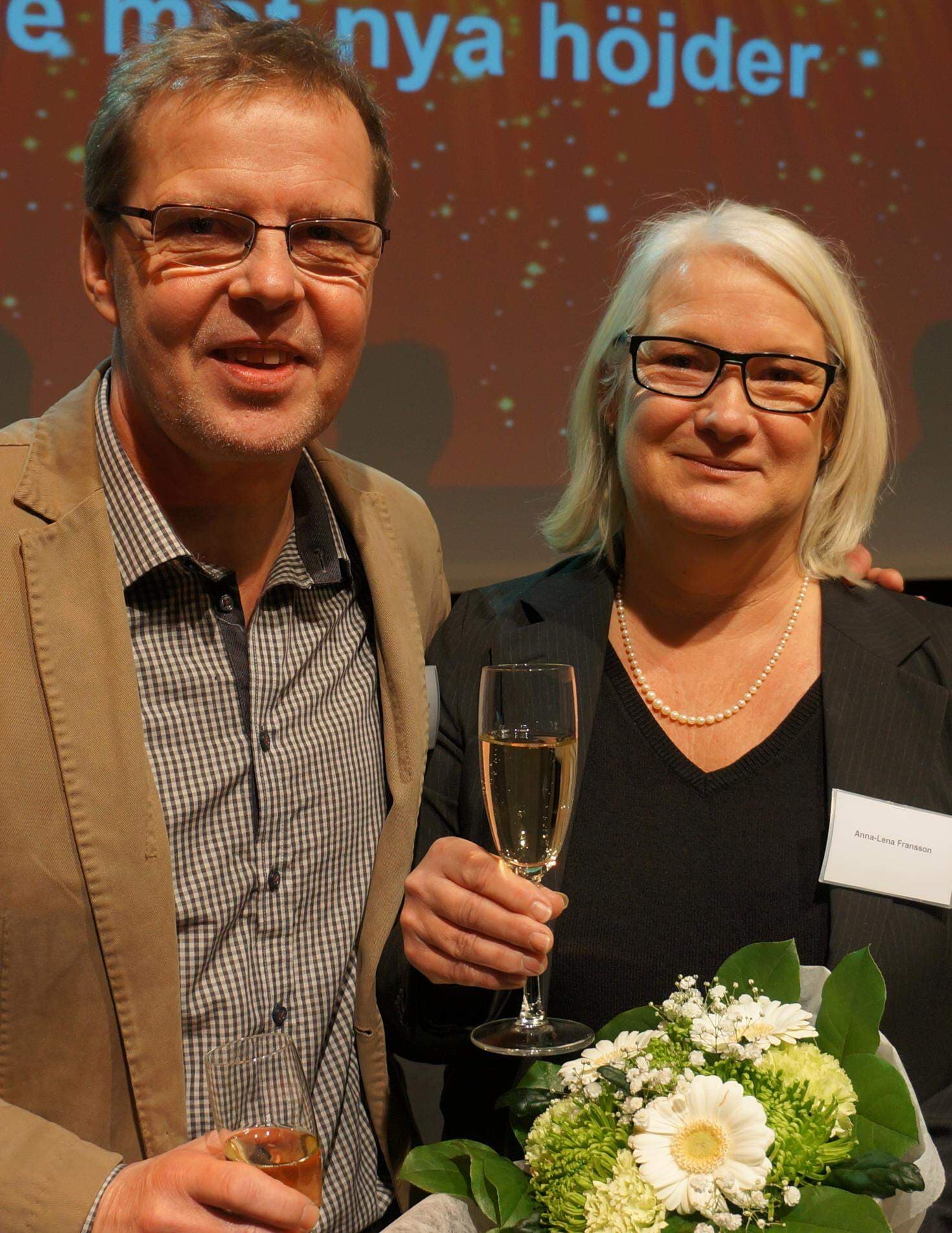 Peter och Anna-Lena Fransson, vinnare Årets mest företagsamma människa Blekinge 2014.