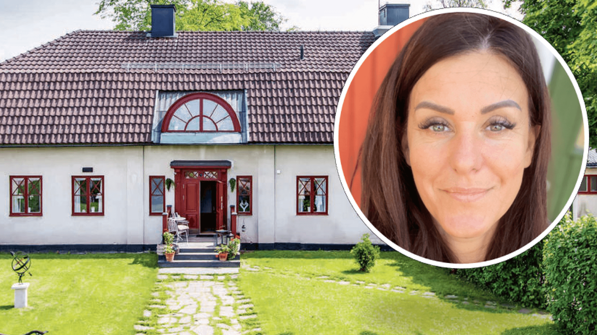 Kollage: Foto av Morgården och en porträttbild av Diana Xhemshiti